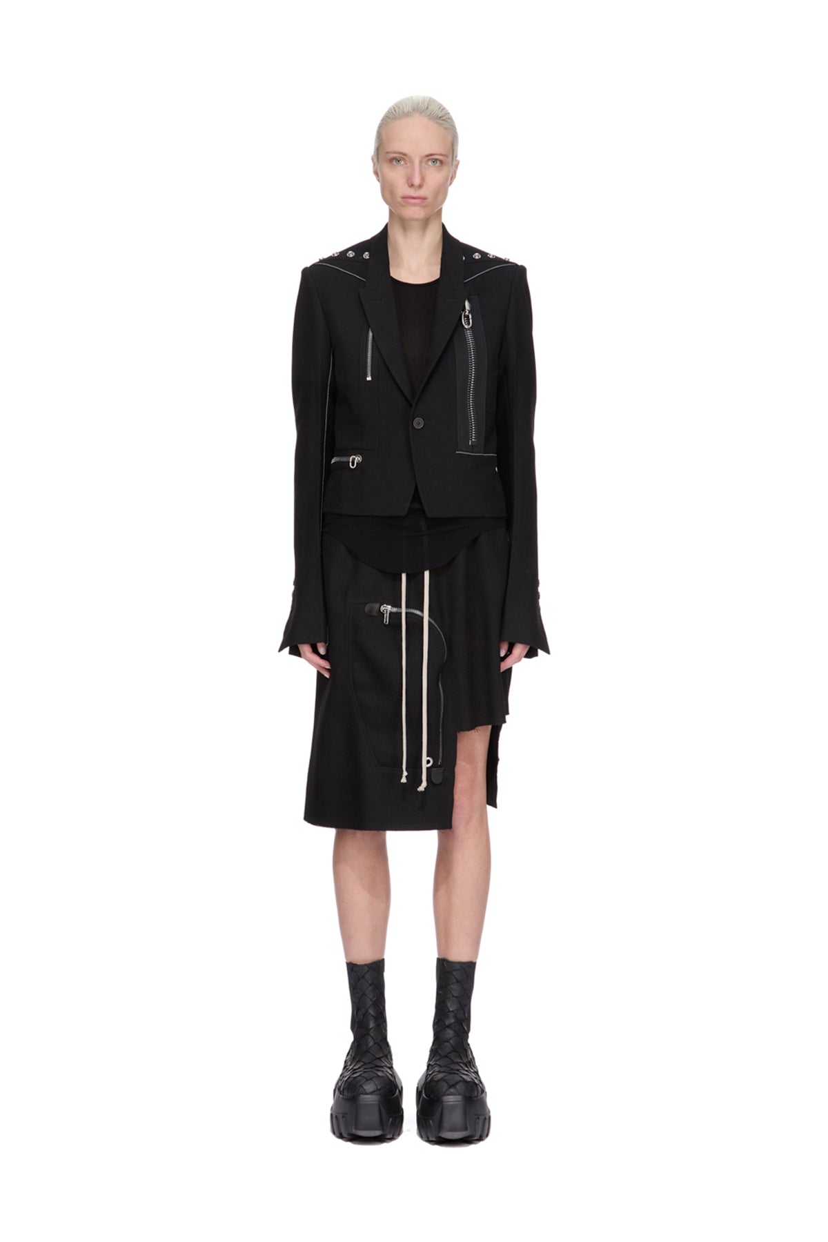 RICK OWENS | LOW NECK BIKER JACKET