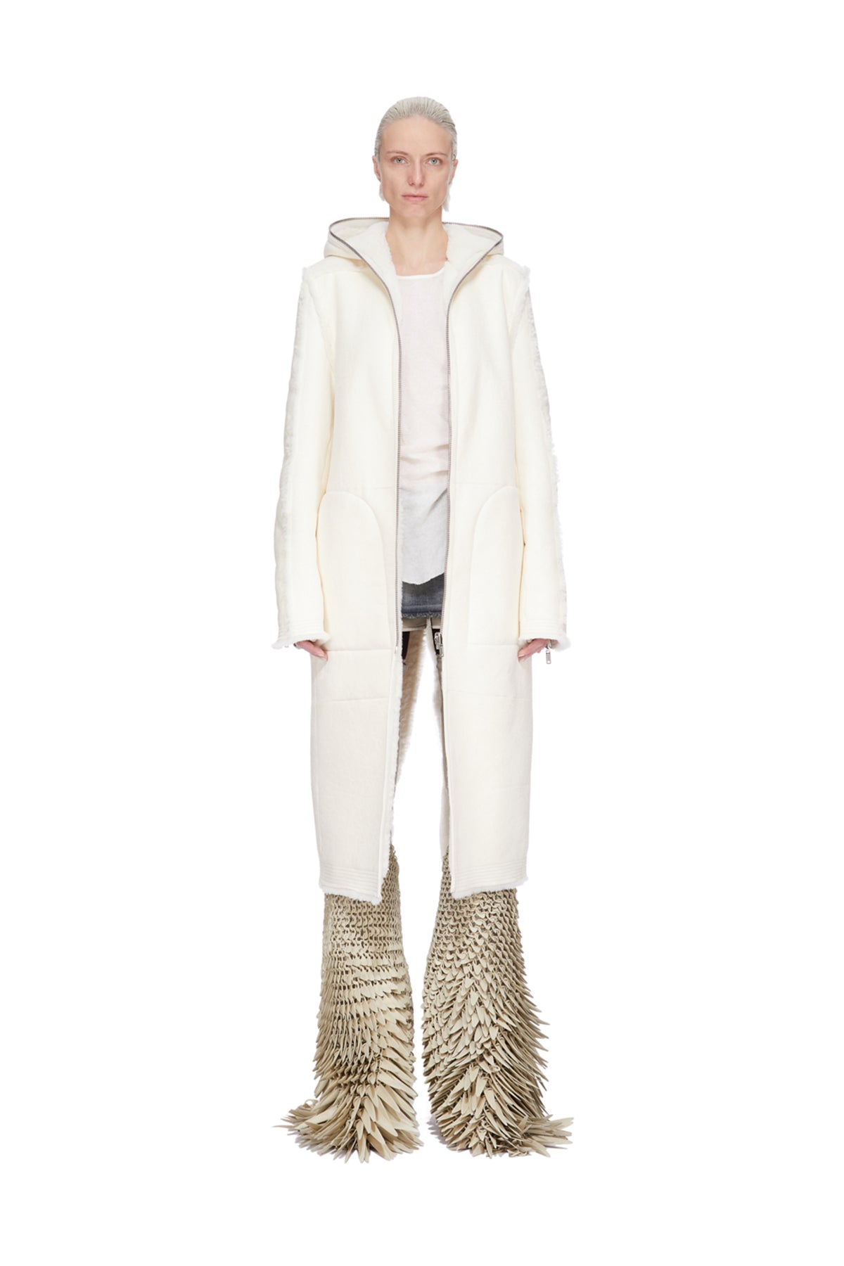 【RICK OWENS】Hollywood Fog カットオフ レザー ミニスカート Rick Owens Fog Cutoff Mini Skirt | Black | FARFETCH
