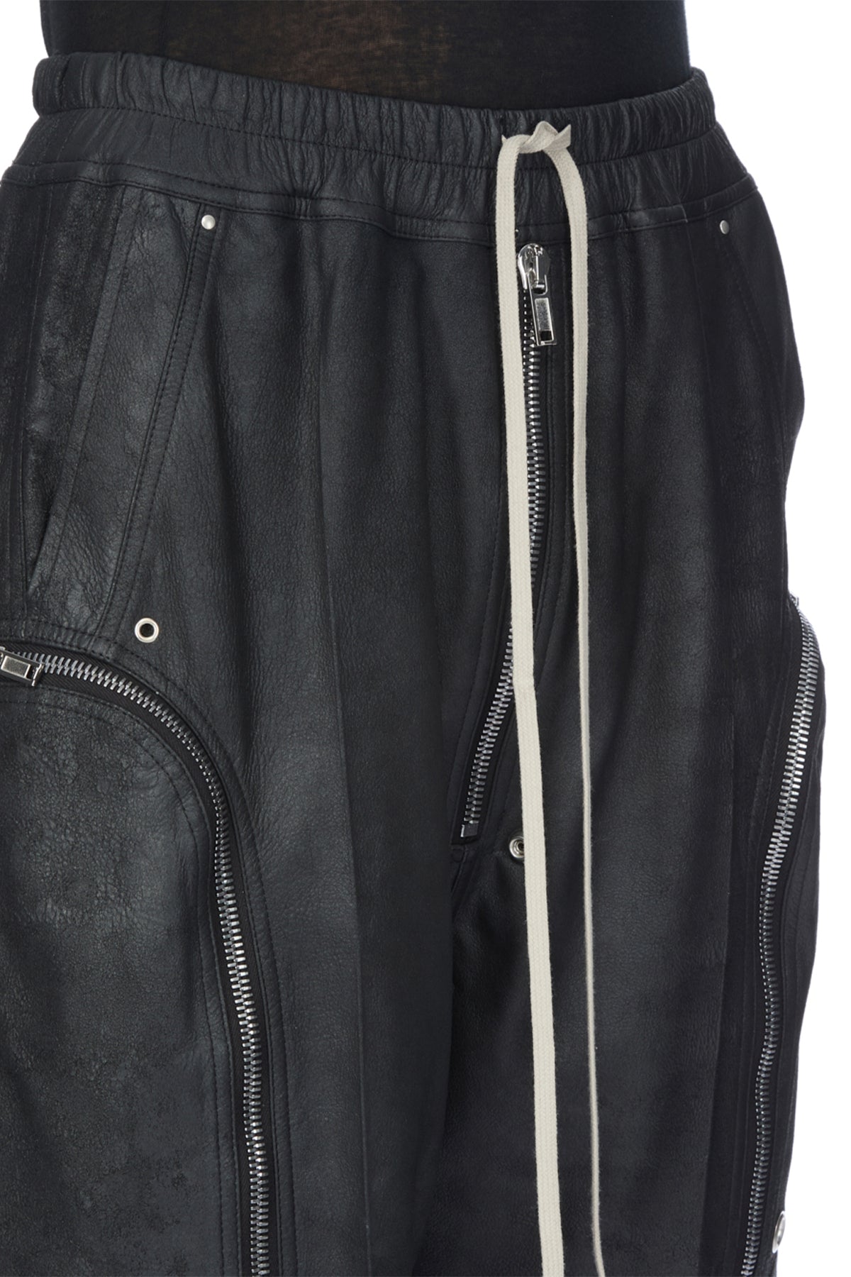 RICK OWENS | LEATHER BAUHAUS BELA SHORTS