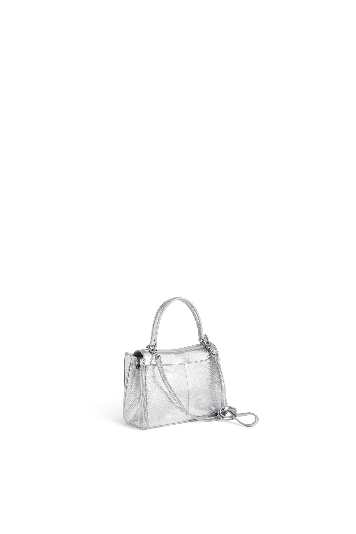 BALENCIAGA | SILVER RODEO HANDBAG MINI