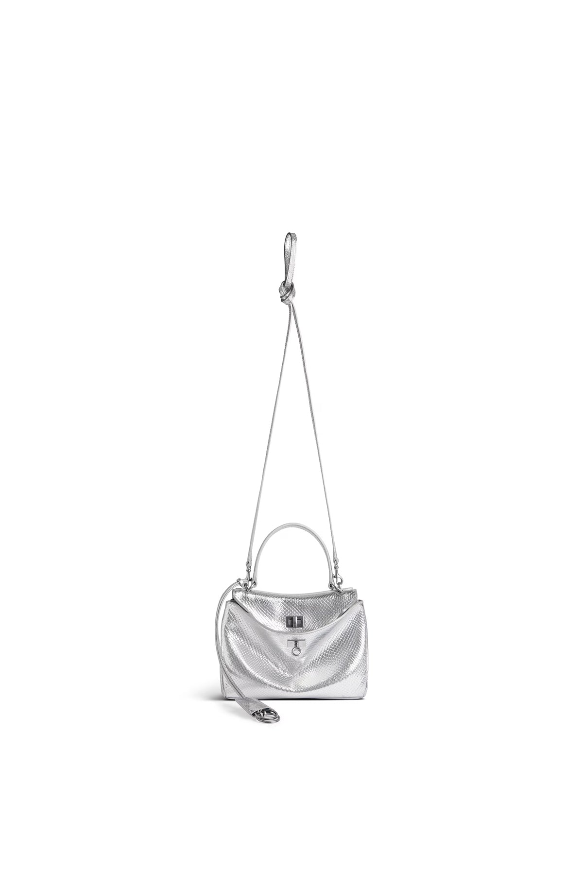 BALENCIAGA | SILVER RODEO HANDBAG MINI