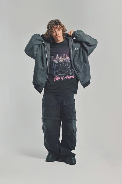 ＊BALENCIAGA＊Trompe L'CEil Hoodie ヘザーアンスラサイト BALENCIAGA | TROMPE L'OEIL HOODIE