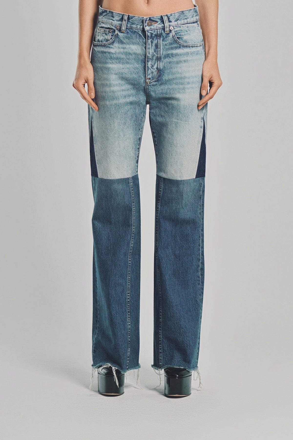 CHLOÉ | FLARED PATCHWORK JEANS