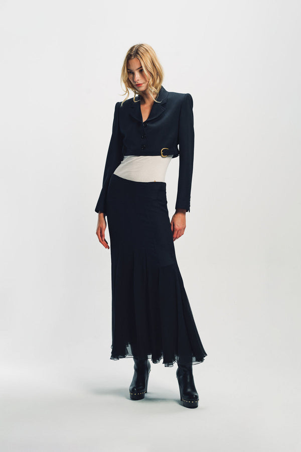 CHLOÉ | TIERED LONG SILK SKIRT