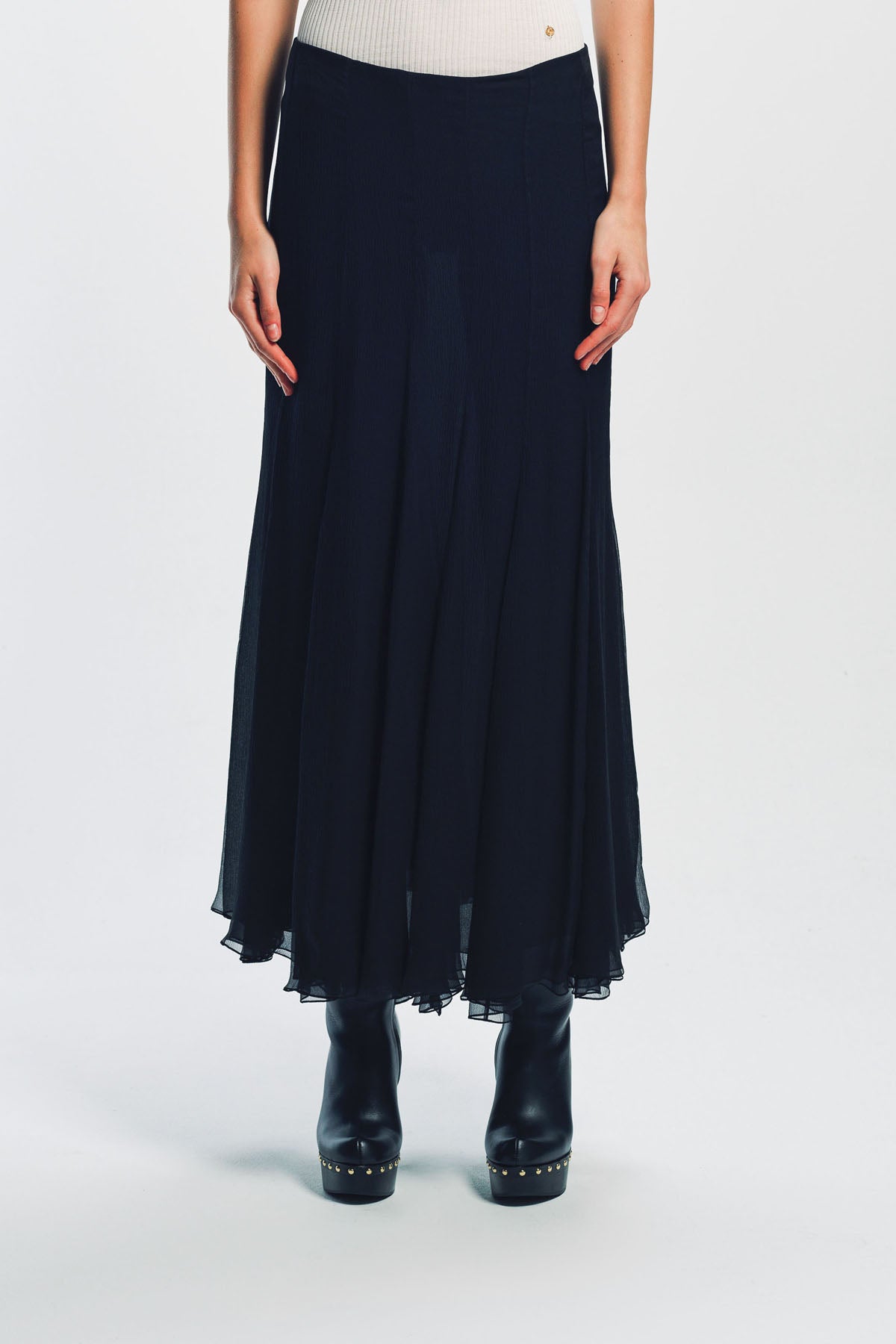 CHLOÉ | TIERED LONG SILK SKIRT