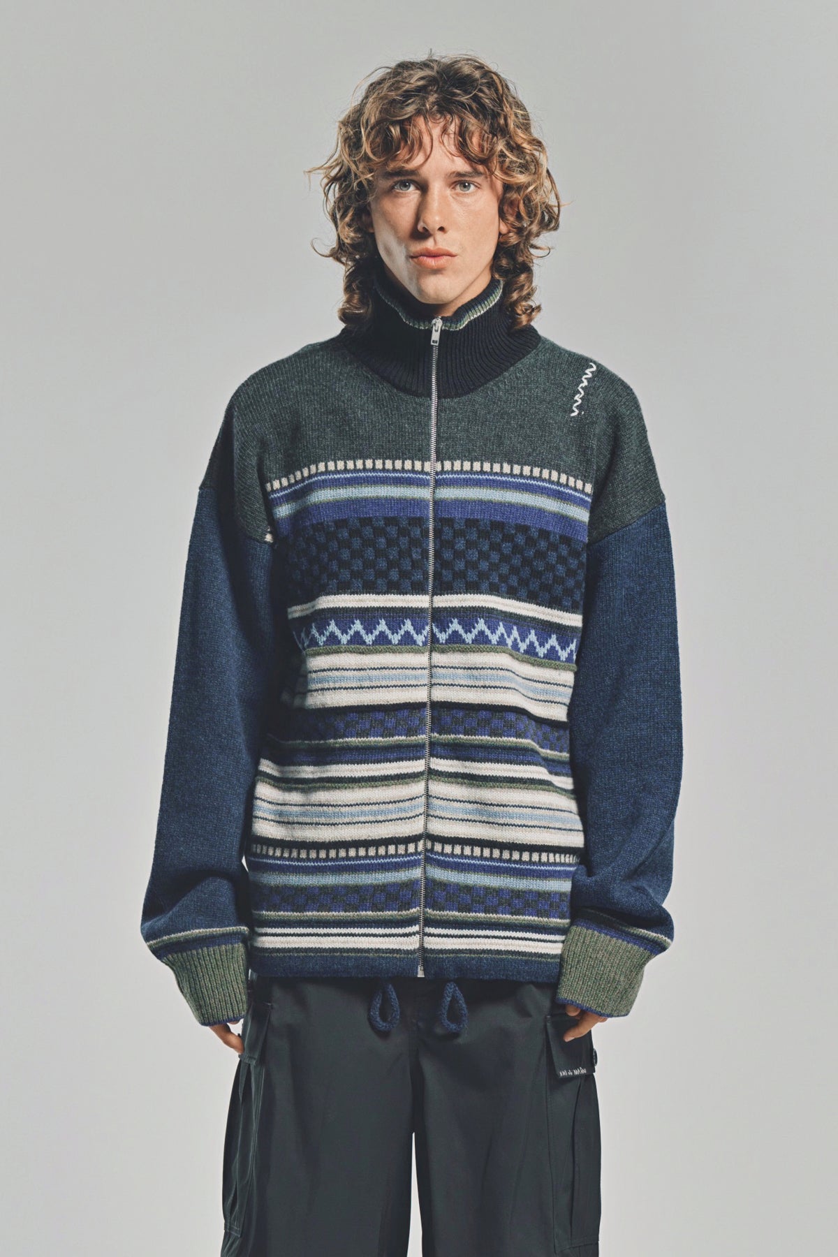 MARNI | ZIP-UP TURTLENECK CARDIGAN