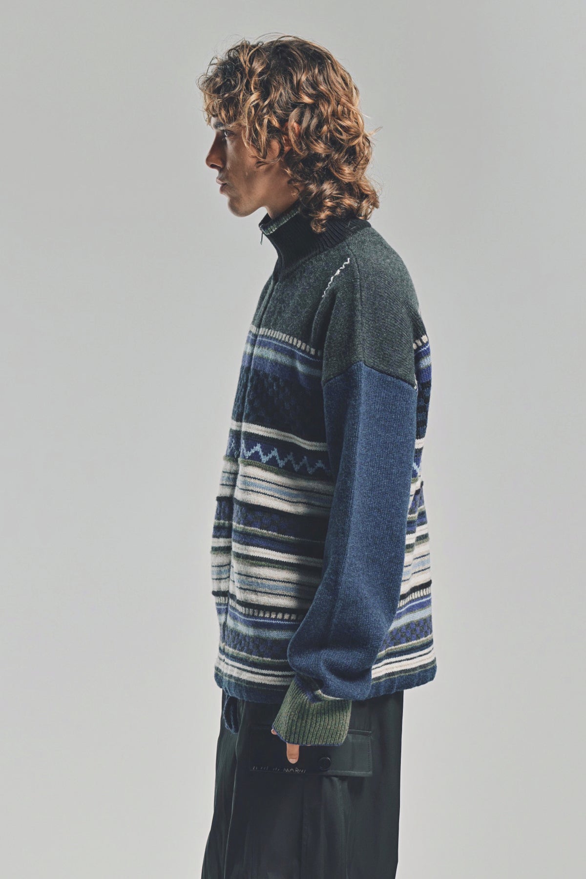 MARNI | ZIP-UP TURTLENECK CARDIGAN