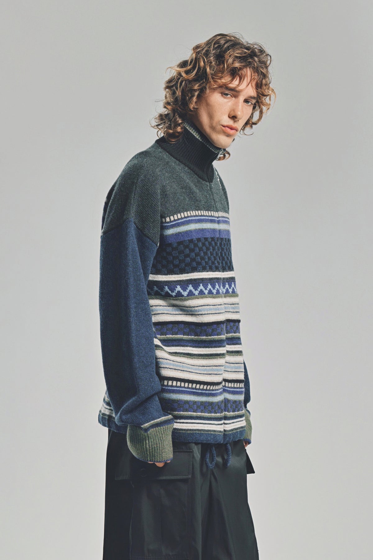 MARNI | ZIP-UP TURTLENECK CARDIGAN