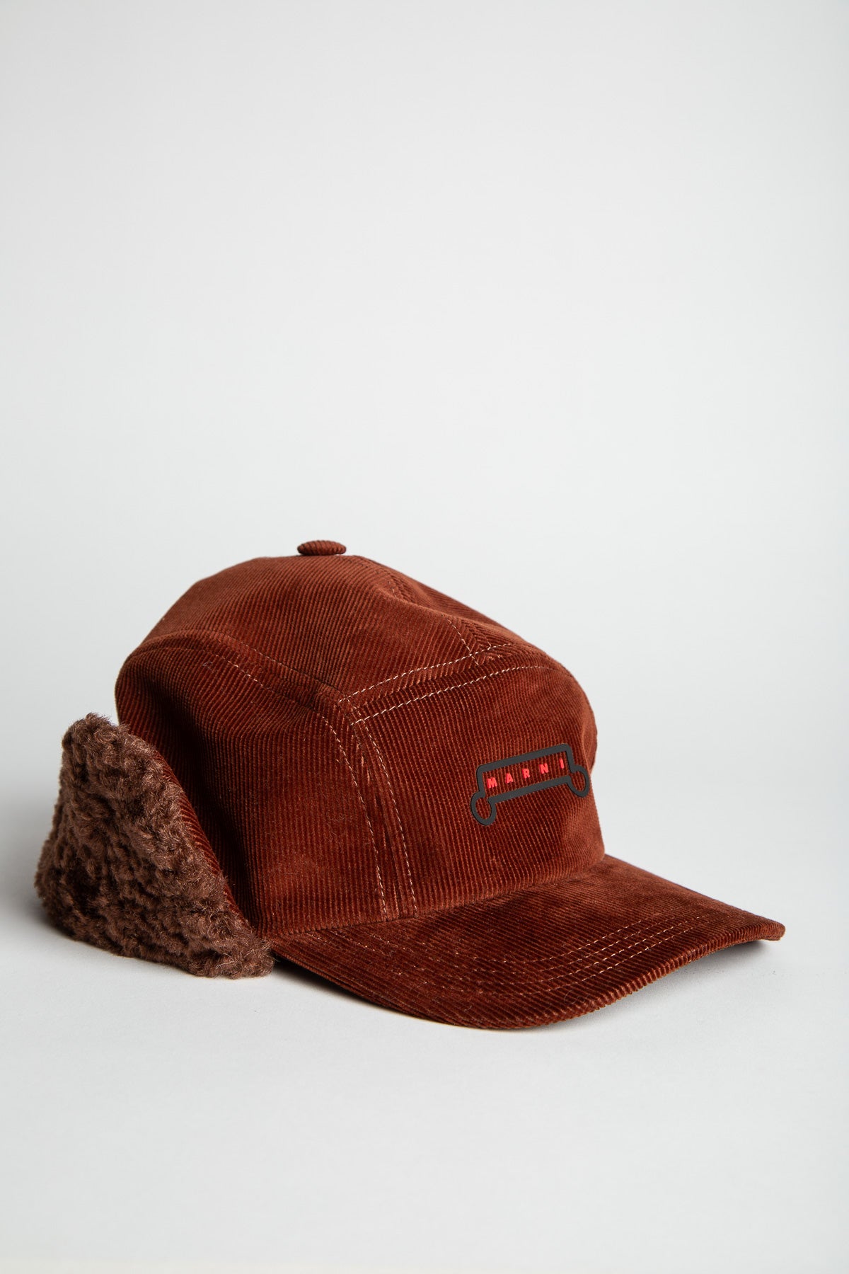 MARNI | BROWN CORDUROY AVIATOR BASEBALL CAP