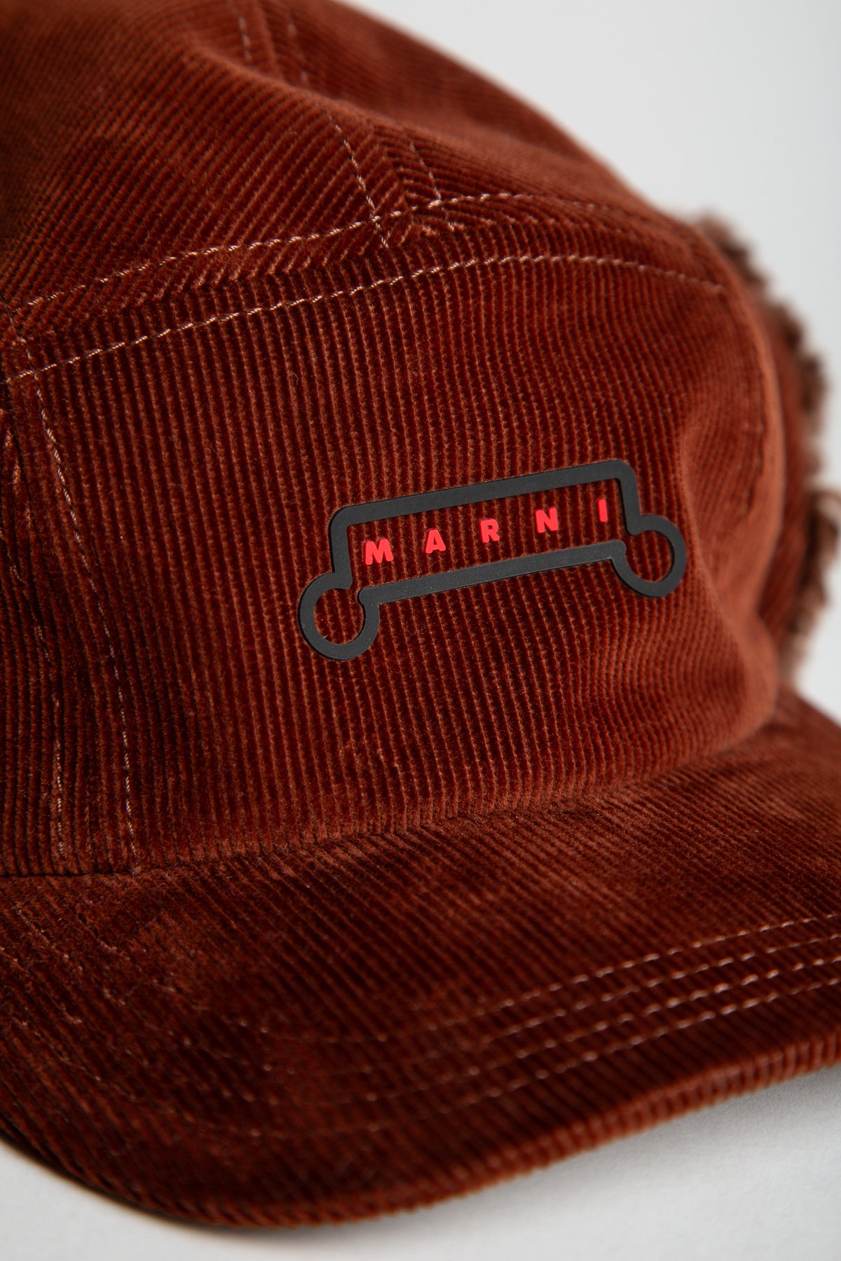MARNI | BROWN CORDUROY AVIATOR BASEBALL CAP