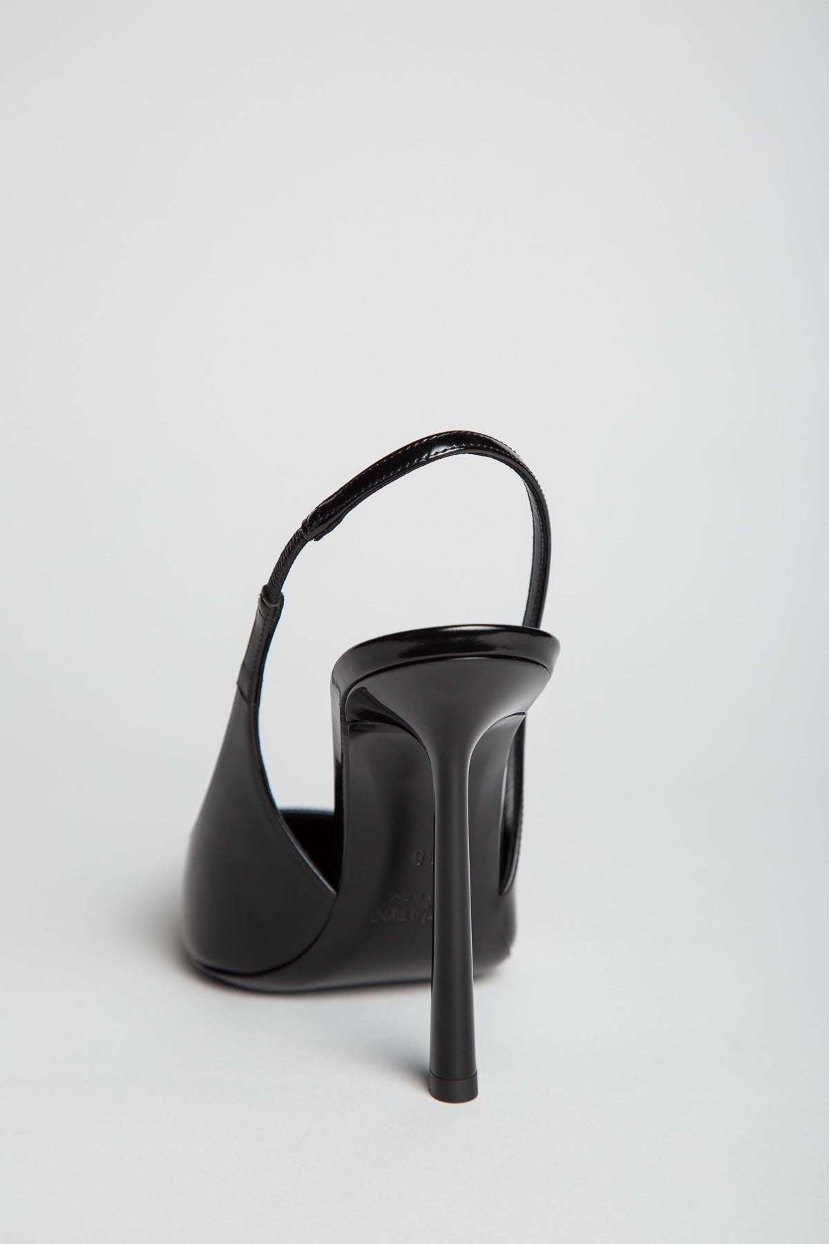 SAINT LAURENT | VENDOME SLINGBACK PUMPS IN GLAZED LEATHER