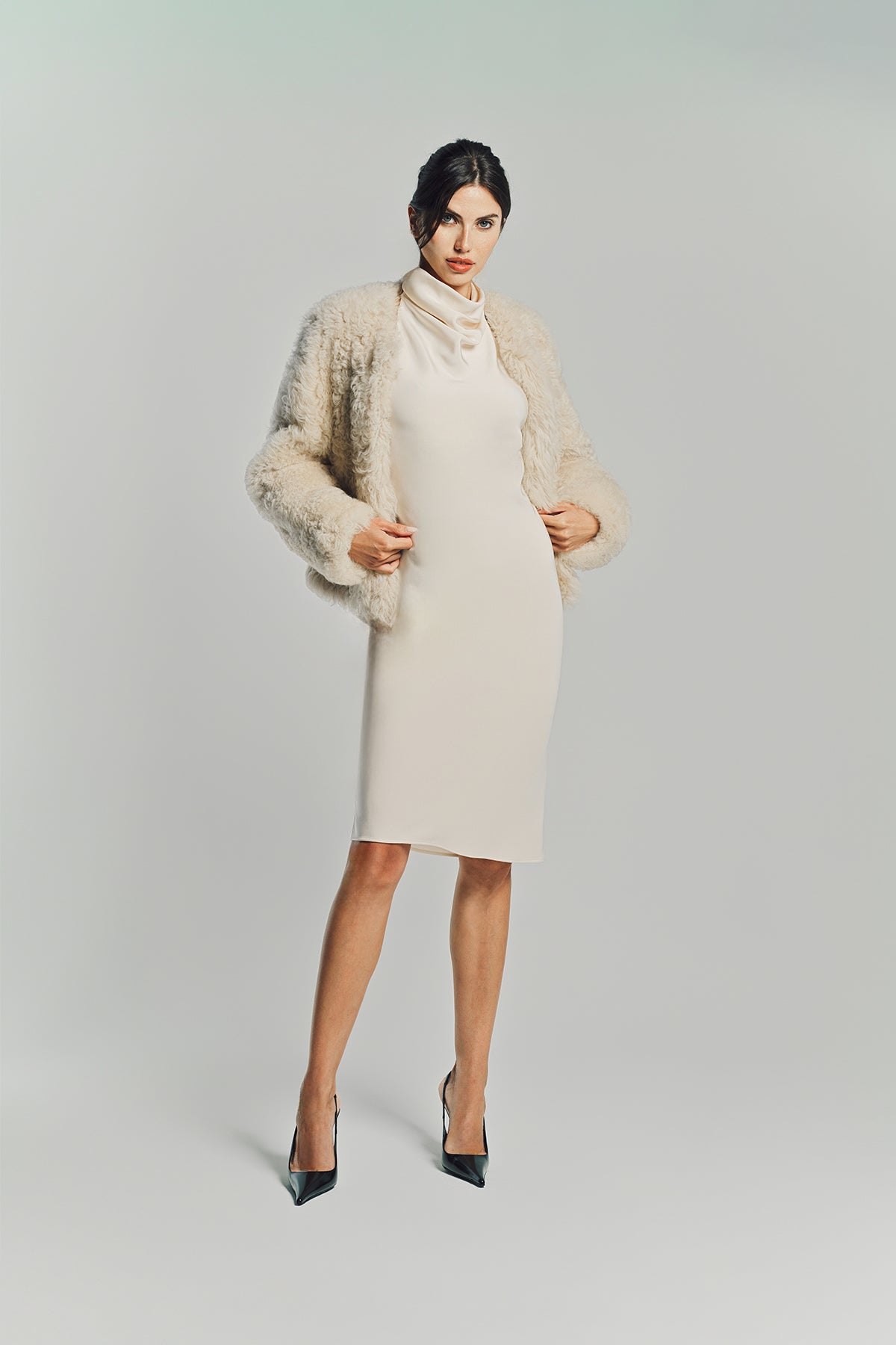 TOM FORD | COLLARLESS SHEARLING JACKET