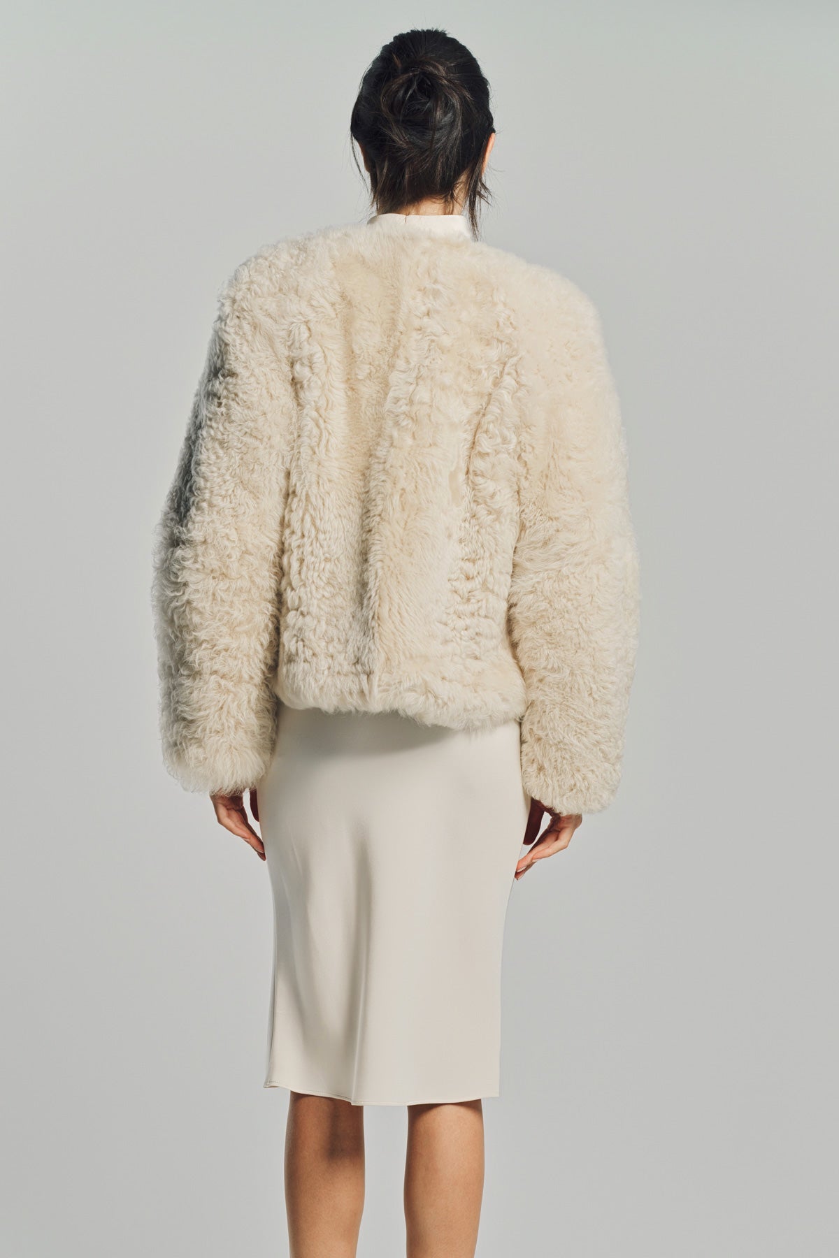 TOM FORD | COLLARLESS SHEARLING JACKET