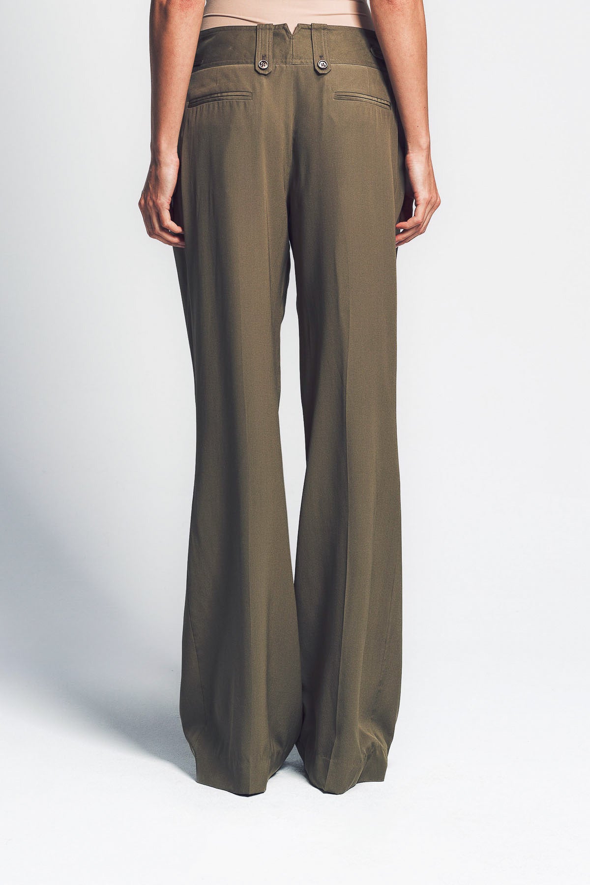 TOM FORD | PLEATED WIDE LEG SILK PANTS