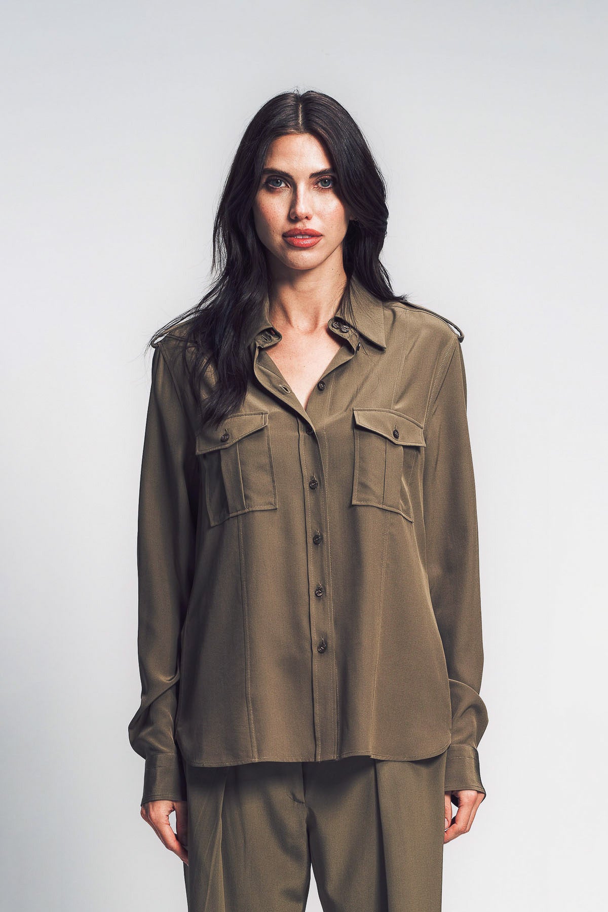 TOM FORD | MILITARY SHIRT WITH FRONT POCKETS