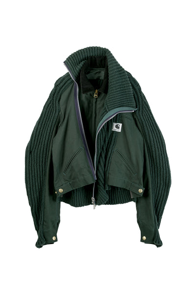 ジャケット・アウター sacai Carhartt Duck x Wool Knit Blouson2 SACAI | CARHARTT WIP KNIT BLOUSON