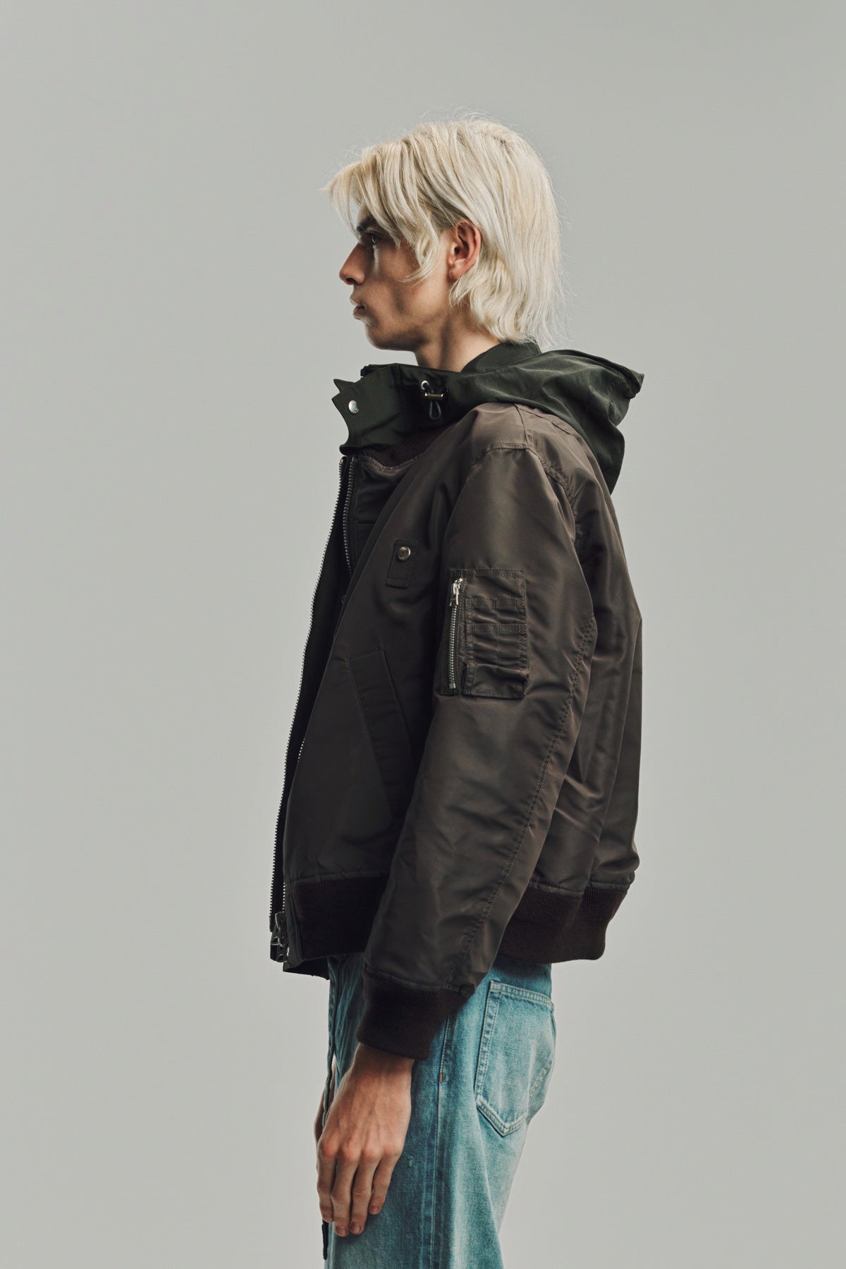 【新品未使用】sacai WOMEN Grosgrain Mix Blouson SACAI | NYLON TWILL X GROSGRAIN BLOUSON