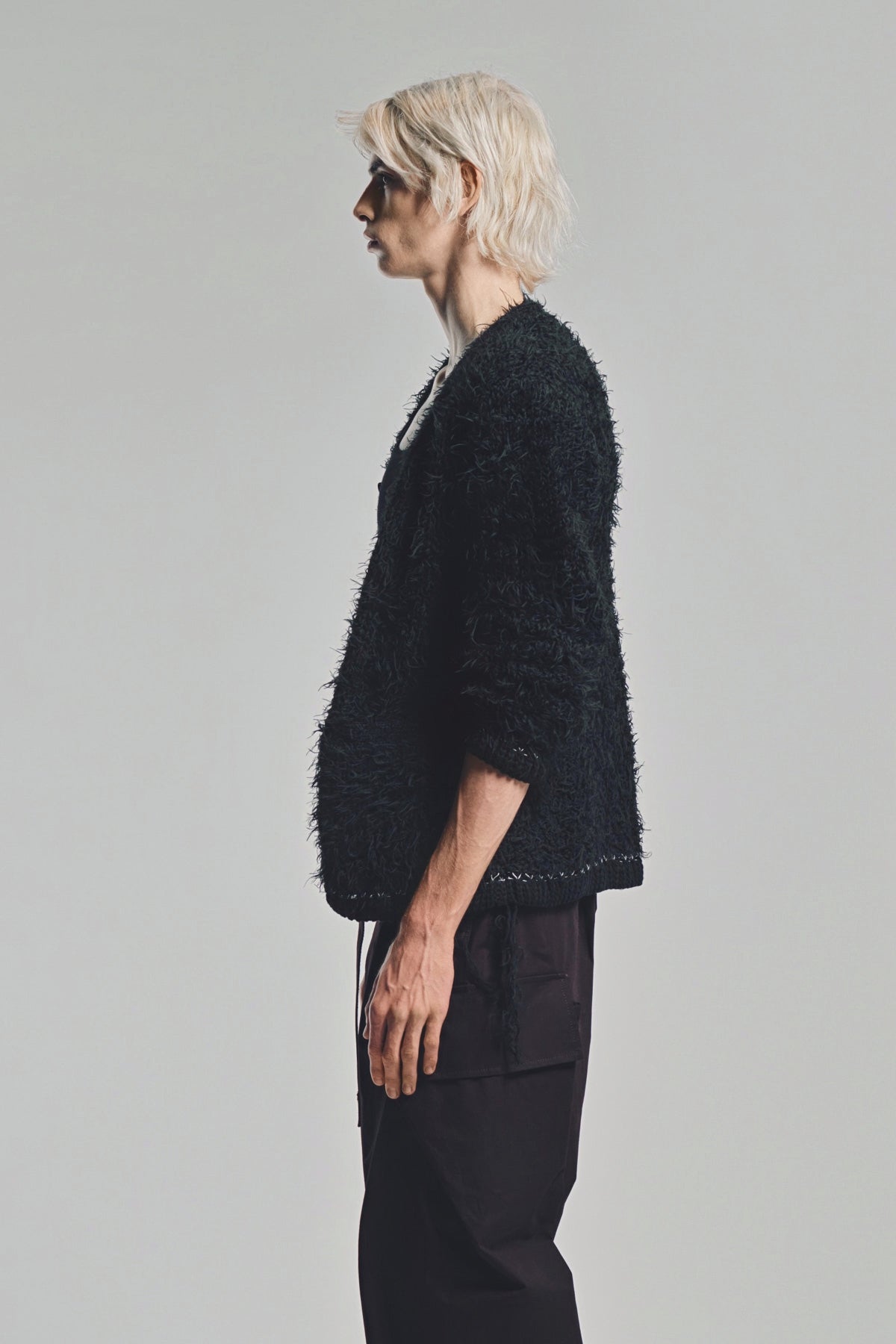 SACAI | FURRY KNIT CARDIGAN