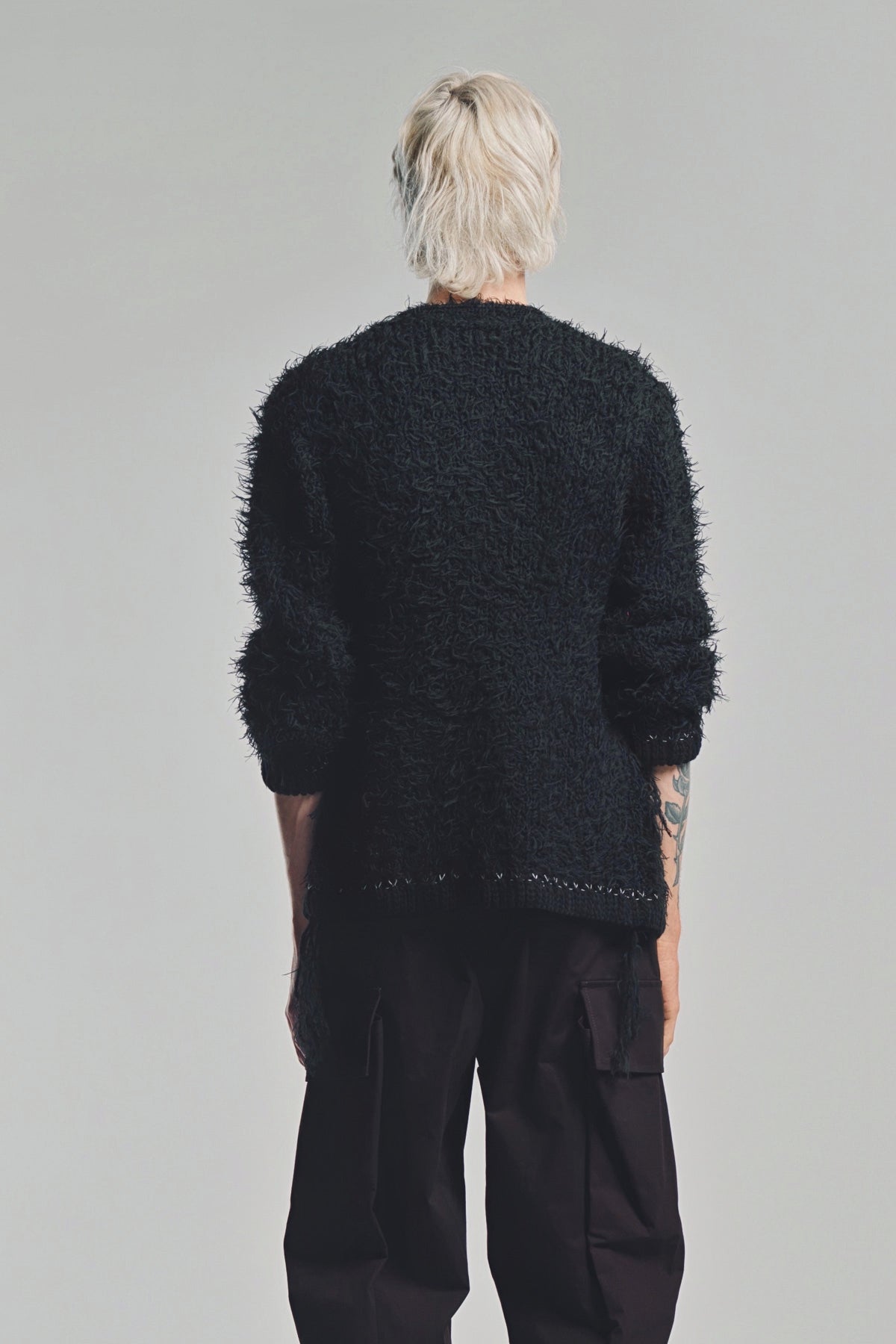 SACAI | FURRY KNIT CARDIGAN