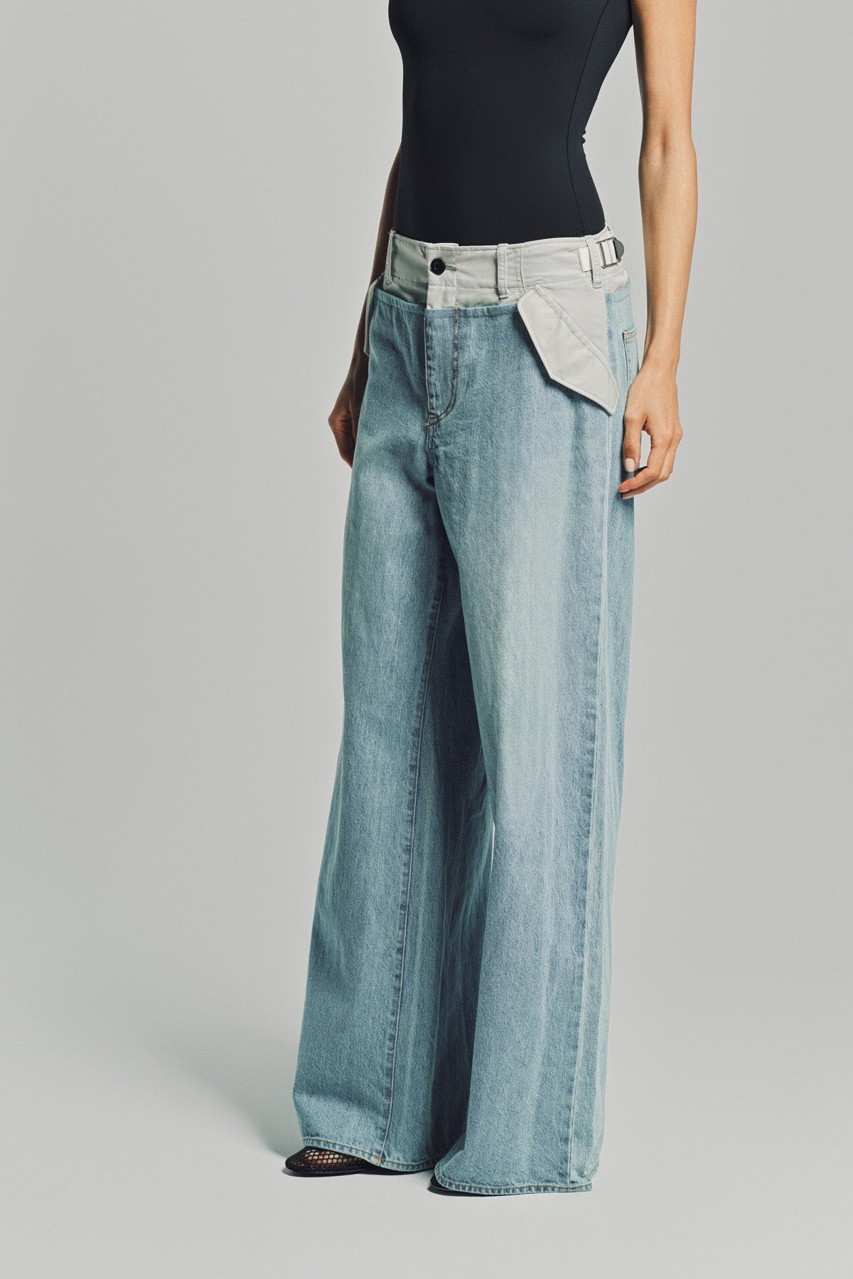 sacai 22SS Zipped Denim Pants 黒 サイズ3 Sacai Belted Crop Denim Barrel Leg Jeans | Nordstrom