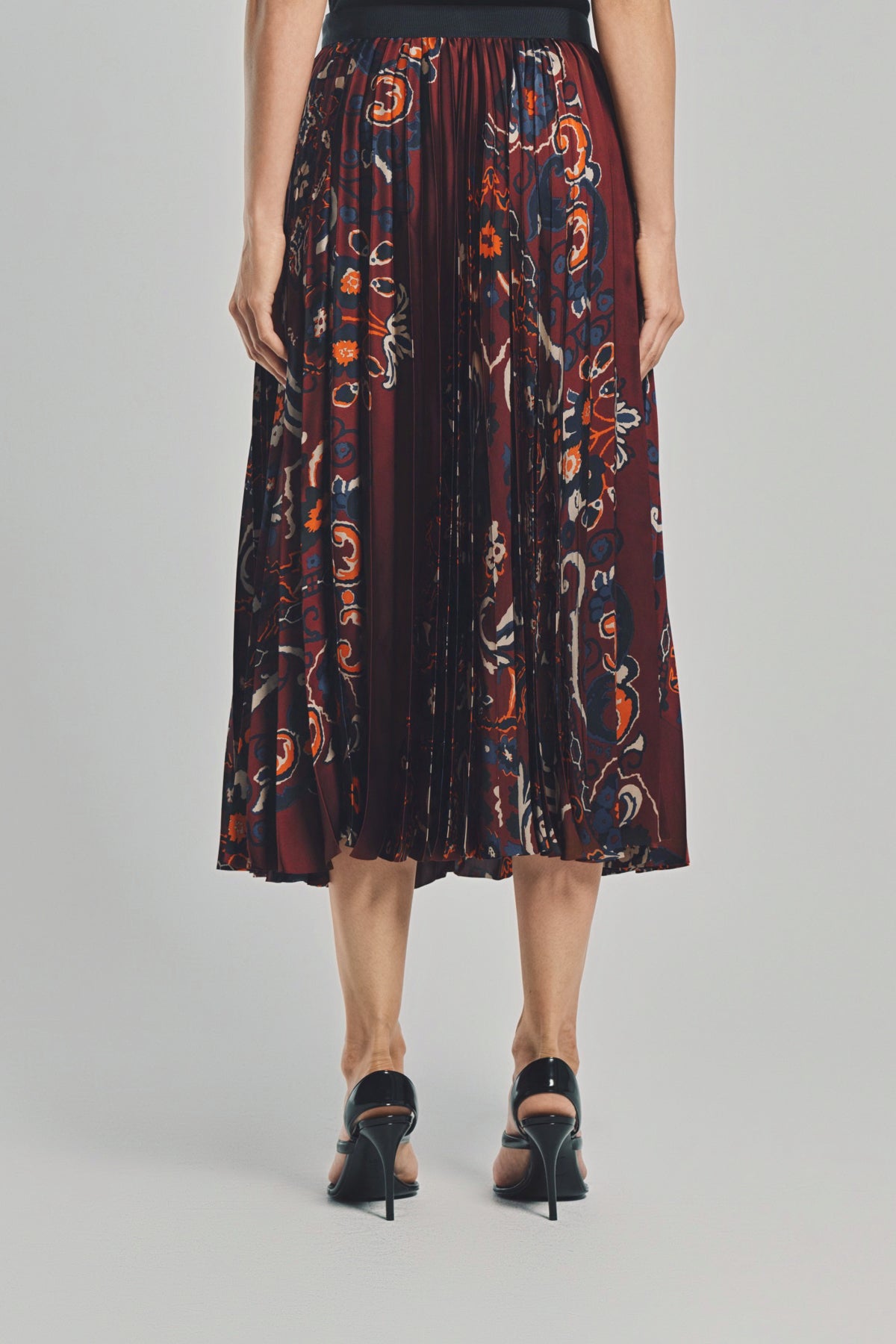 スカート Sacai Floral print skirt Bordeaux SACAI | FLORAL PRINT SKIRT