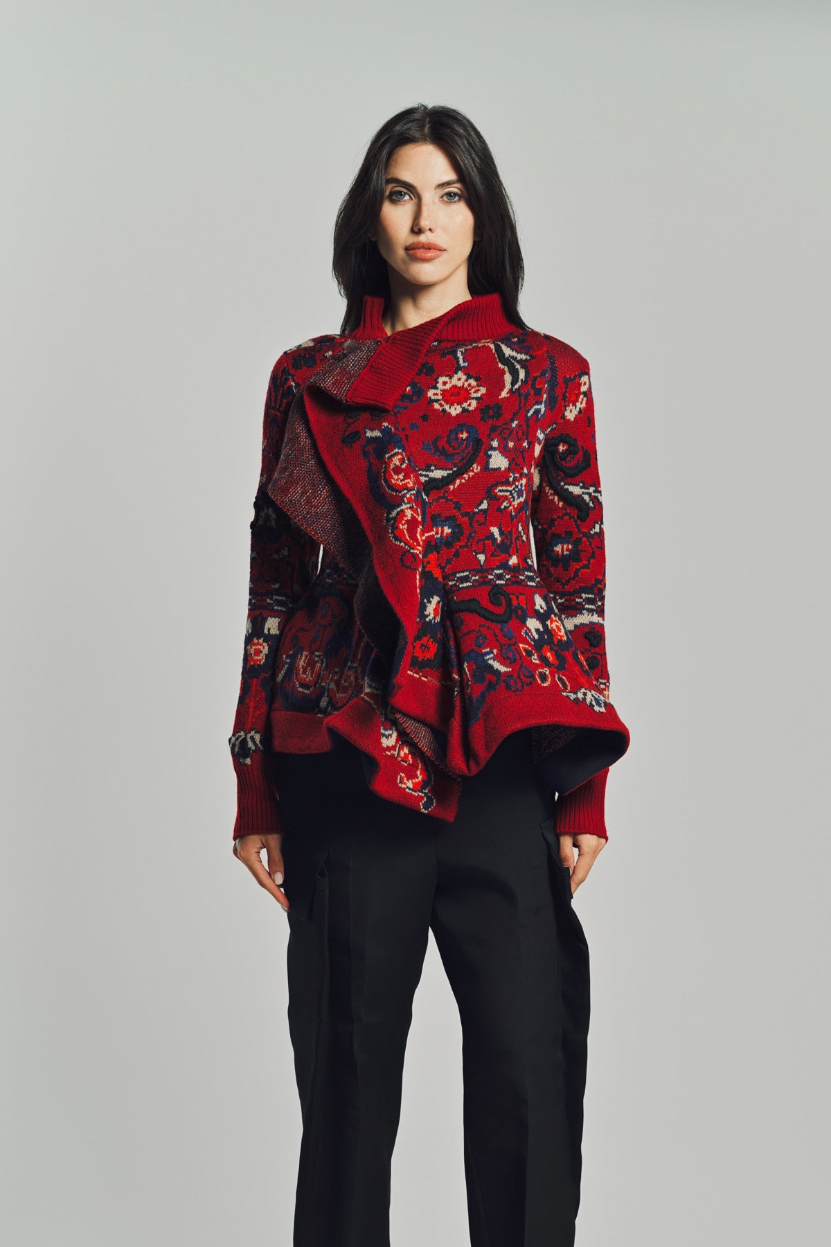 SACAI 25SS Nylon Twill × Knit Blouson 329915-44652-SACAI-NYLON-TWILL