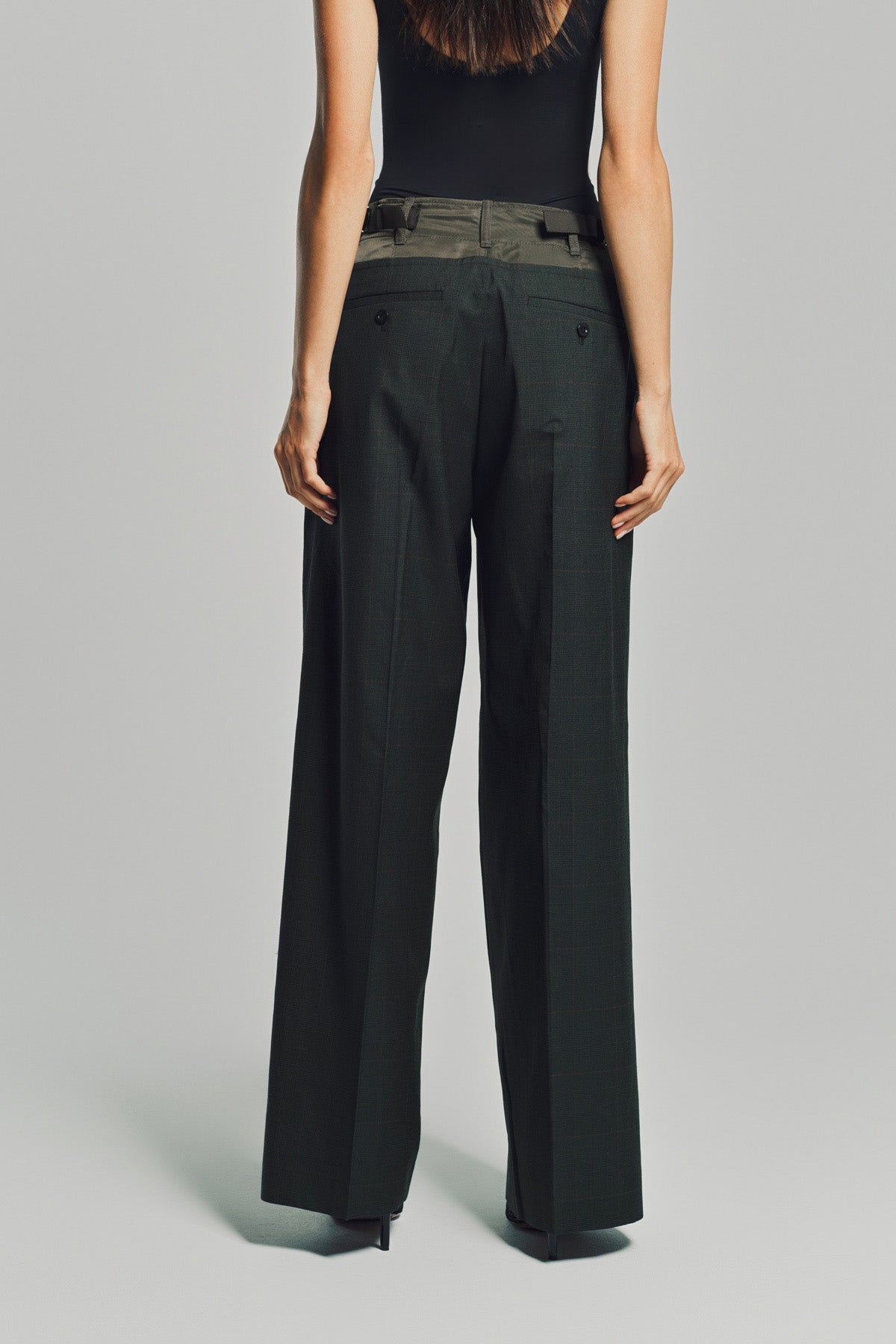 SACAI | GLEN CHECK PANTS