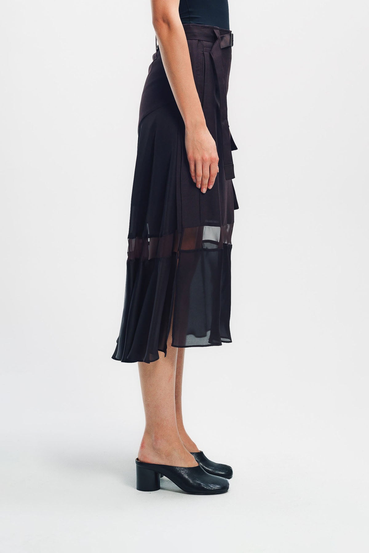 sacai Cotton Gabardine Mix Skirt スカート SACAI | SUITING MIX SKIRT