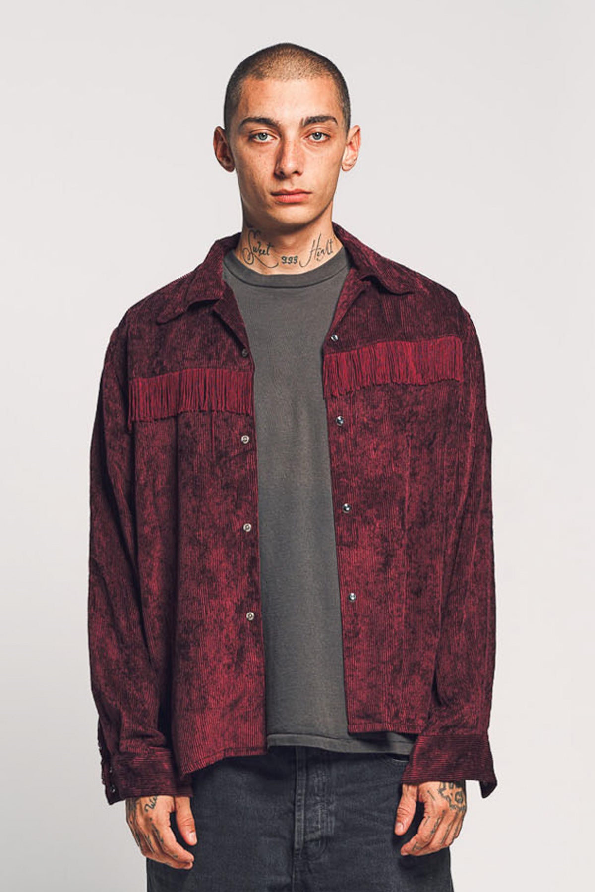 NEEDLES | FRINGE LONG SLEEVE SHIRT
