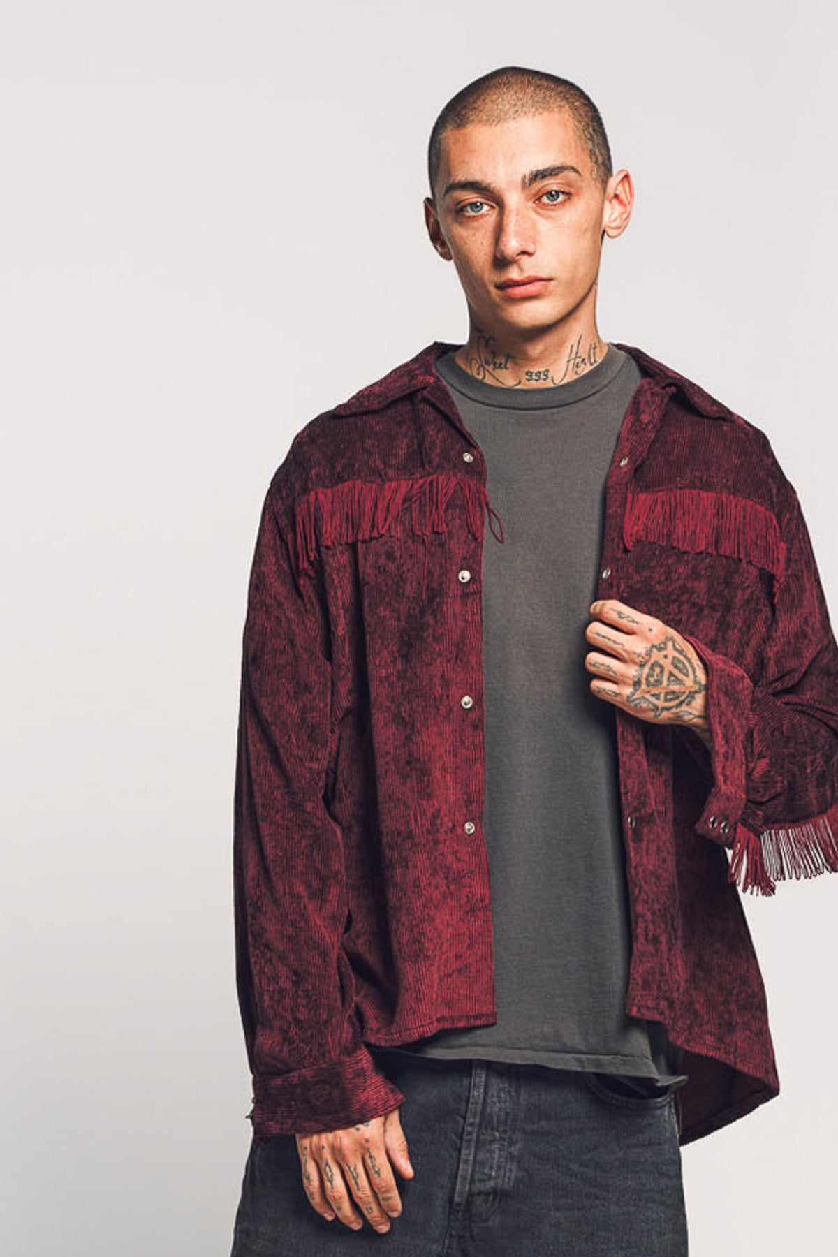 NEEDLES | FRINGE LONG SLEEVE SHIRT