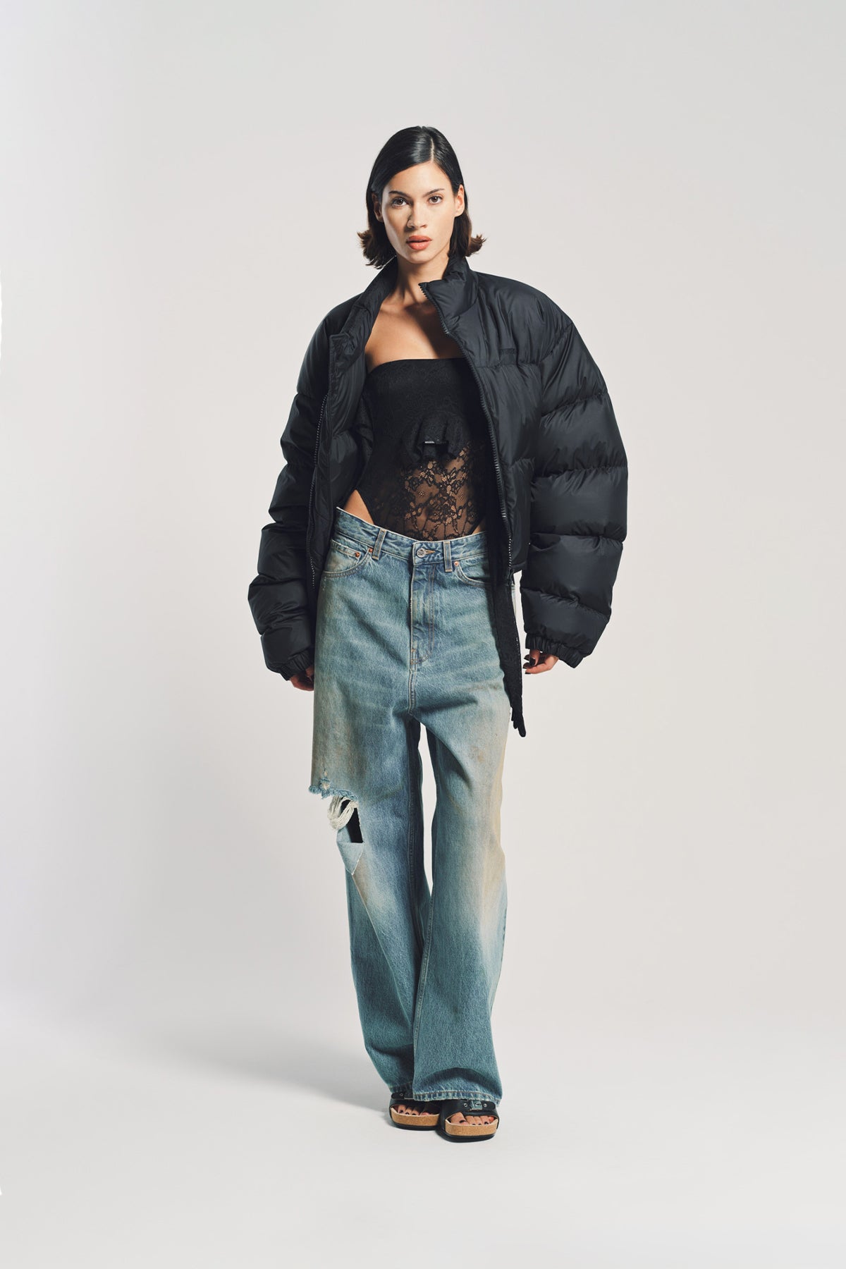 VETEMENTS | DOUBLE LOGO PUFFER JACKET