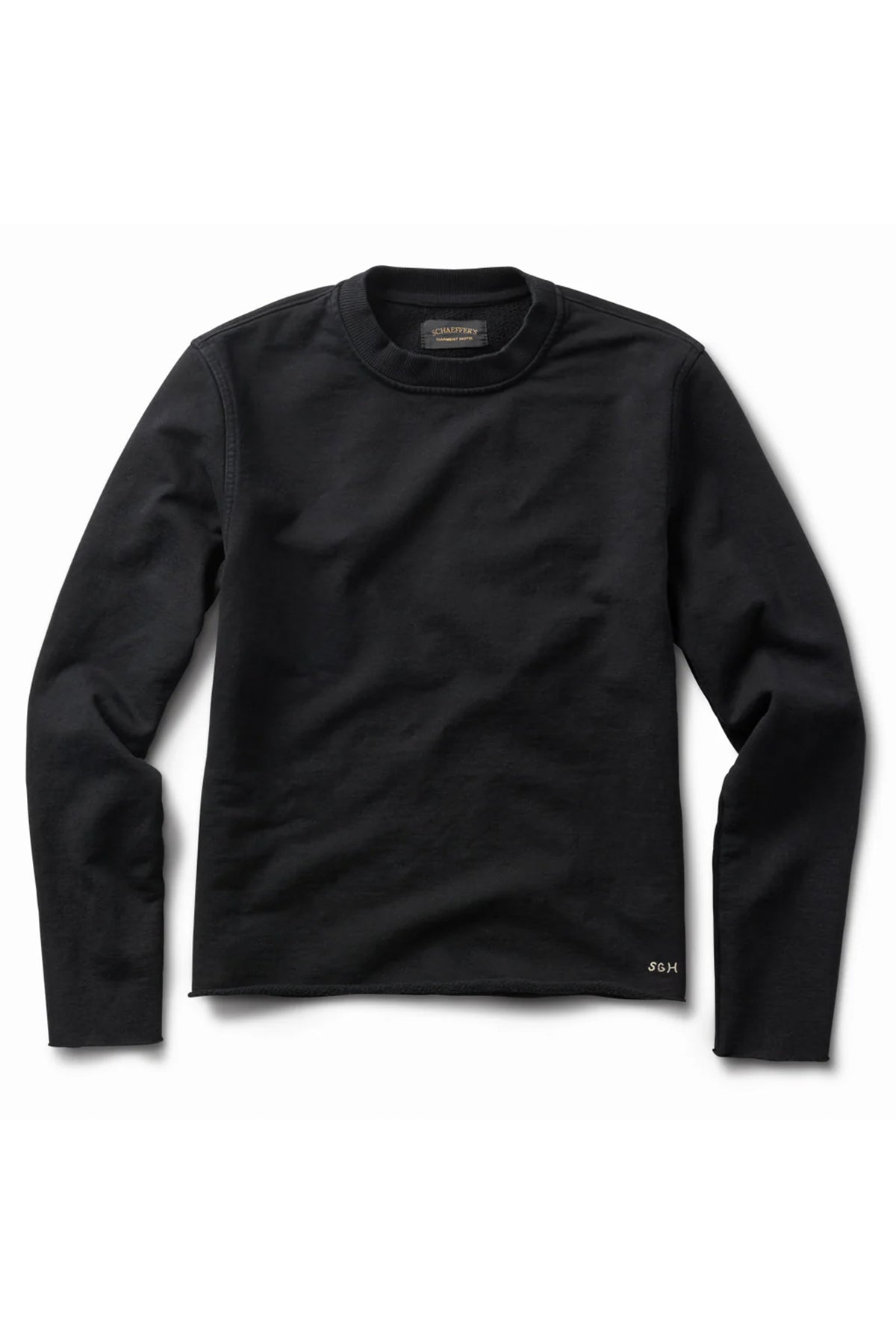 SCHAEFFER'S GARMENT HOTEL | RAW EDGE FRENCH TERRY CREW SWEATSHIRT