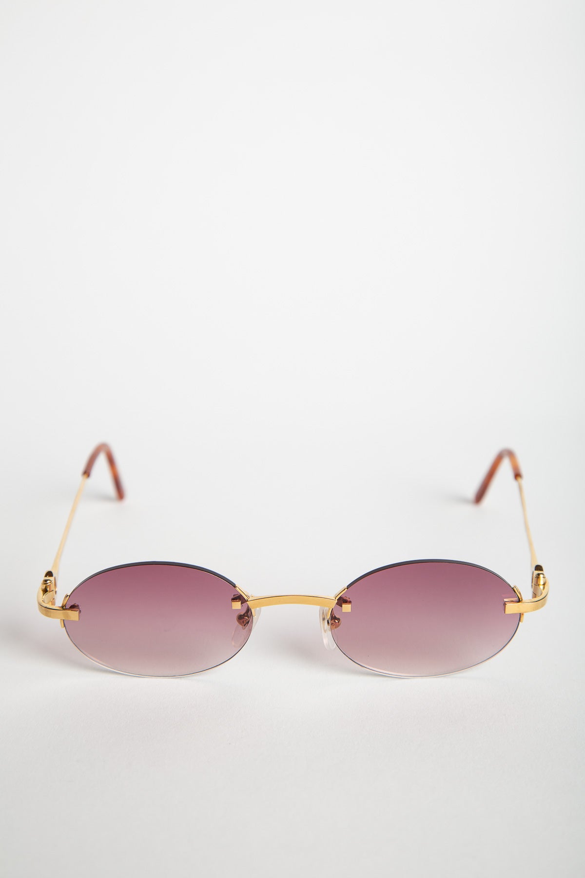 CARTIER YELLOW GOLD RIMLESS GRADIENT SUNGLASSES