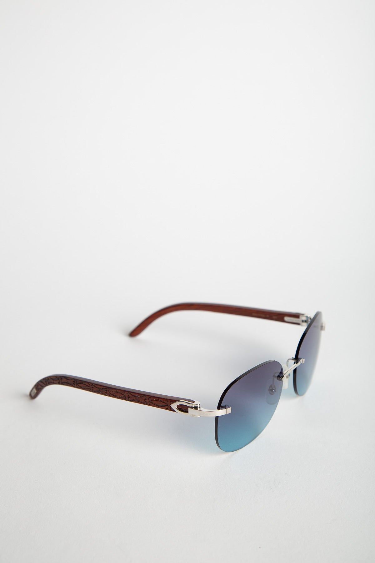 CARTIER RIMLESS C DÉCOR PLATINE SUNGLASSES