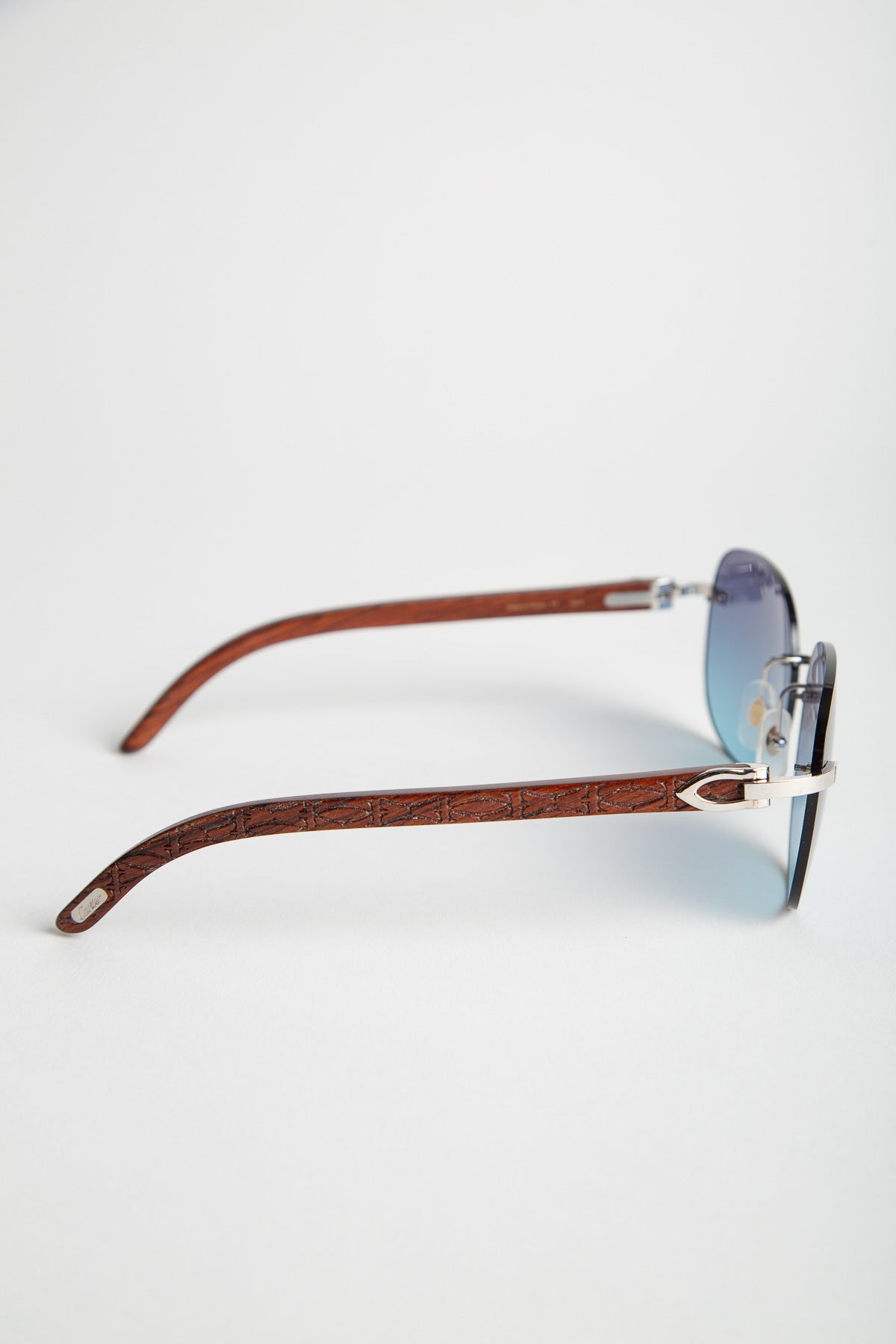CARTIER RIMLESS C DÉCOR PLATINE SUNGLASSES