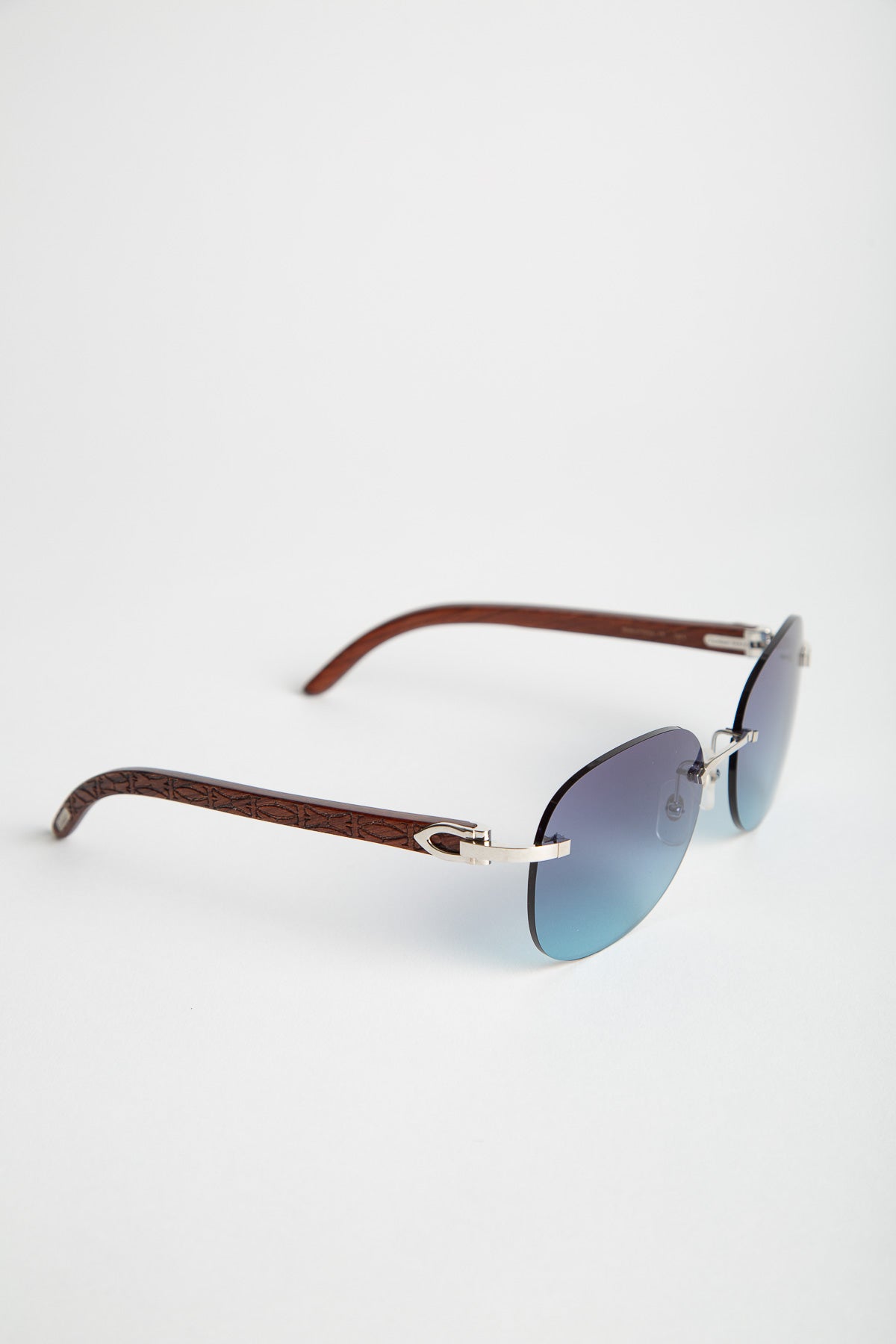 CARTIER RIMLESS C DÉCOR PLATINE SUNGLASSES