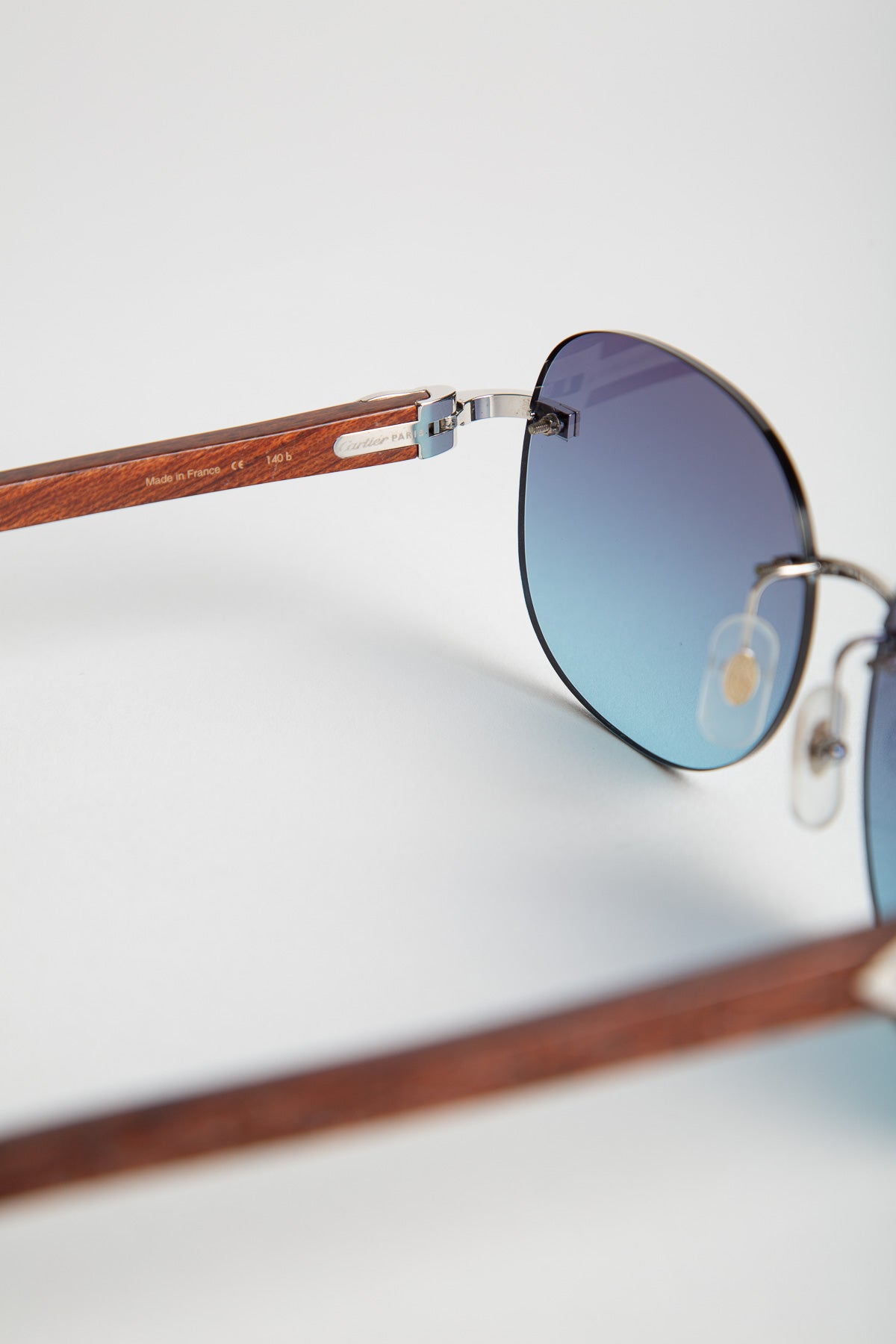 CARTIER RIMLESS C DÉCOR PLATINE SUNGLASSES