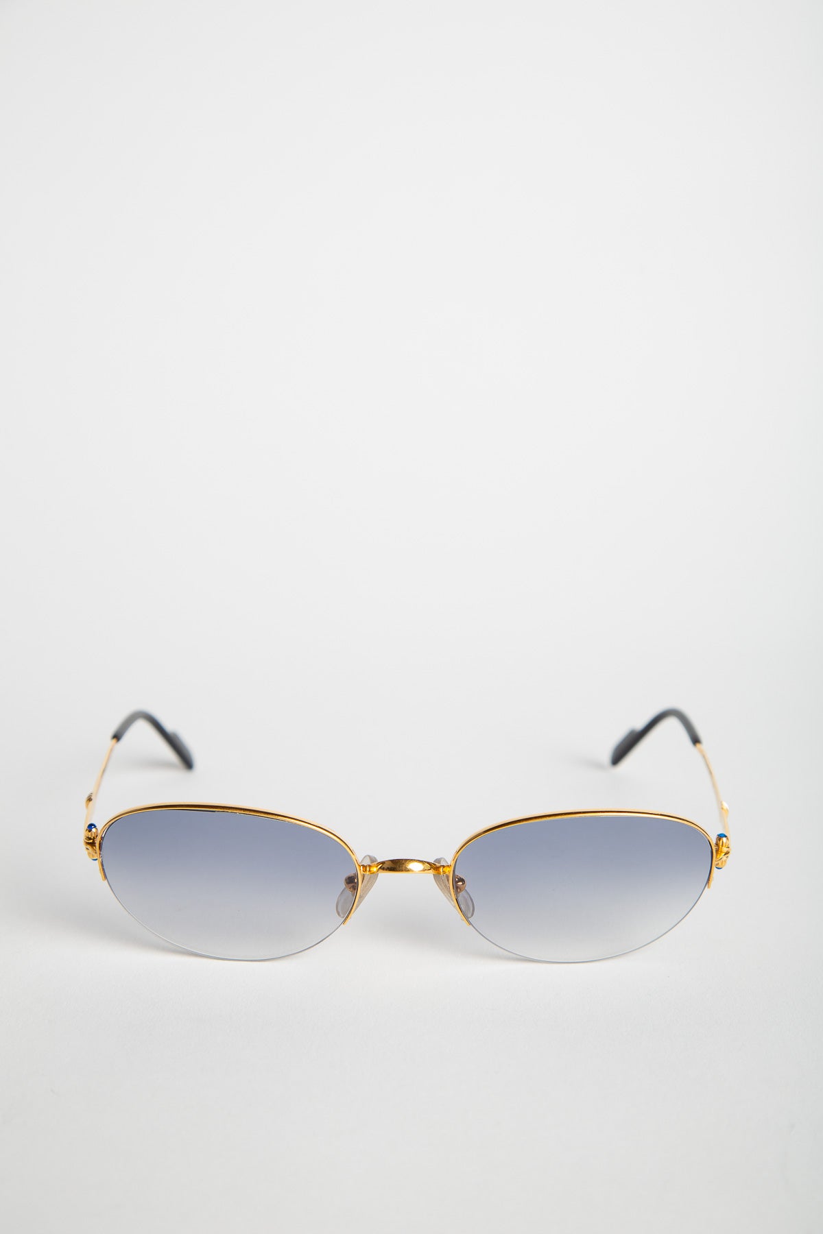 CARTIER 18K YELLOW GOLD CABOCHON 1/2 56 SUNGLASSES