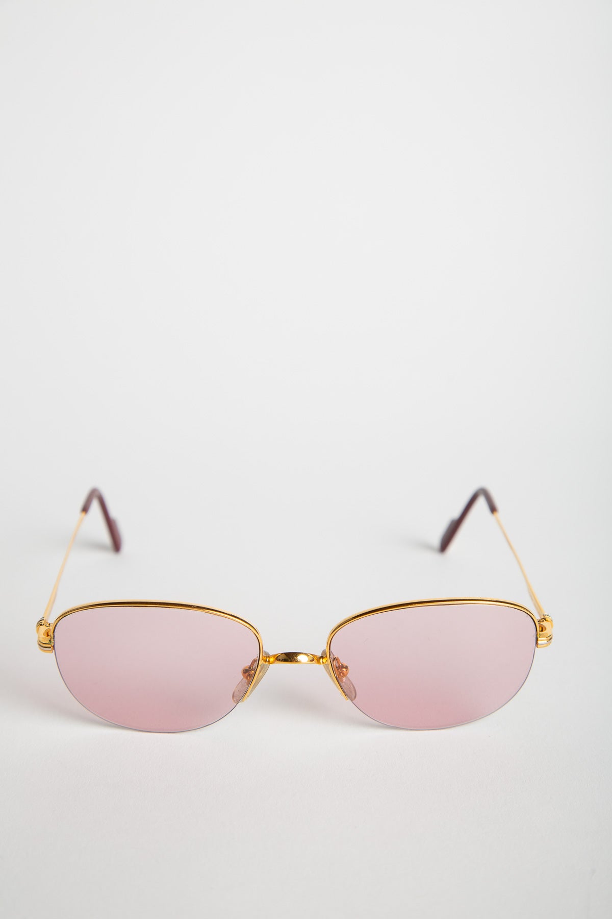 CARTIER 18K YELLOW GOLD MONTAIGNE 1/2 55 SUNGLASSES
