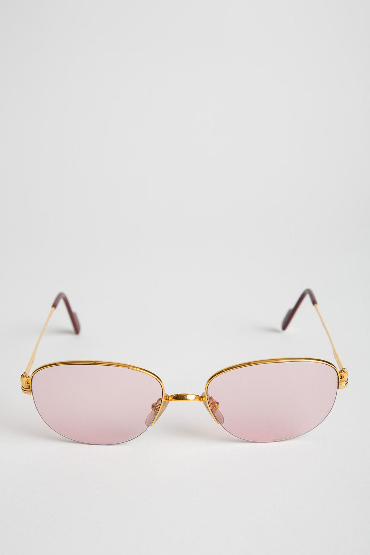 CARTIER 18K YELLOW GOLD MONTAIGNE 1/2 55 SUNGLASSES