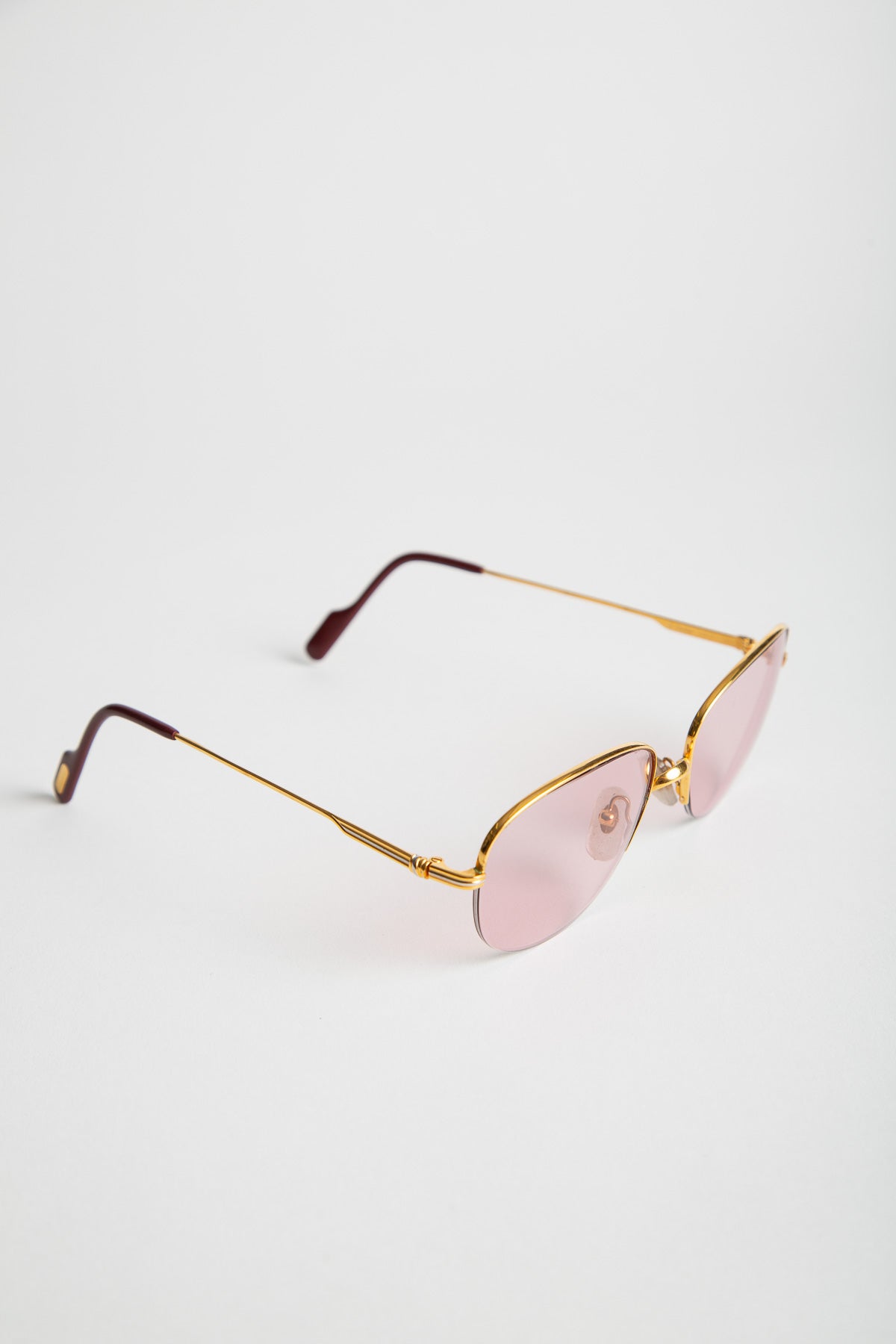 CARTIER 18K YELLOW GOLD MONTAIGNE 1/2 55 SUNGLASSES