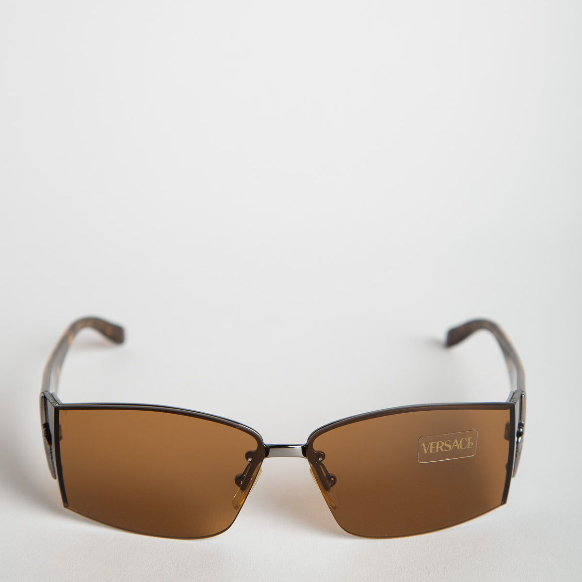 Vtg 90\'s Versace Half Frame Tortoise Women\'s Sunglasses‎ Animal Print Mod 2011 Versace Tortoise 1990s Vintage Sunglasses for sale | eBay main image 3