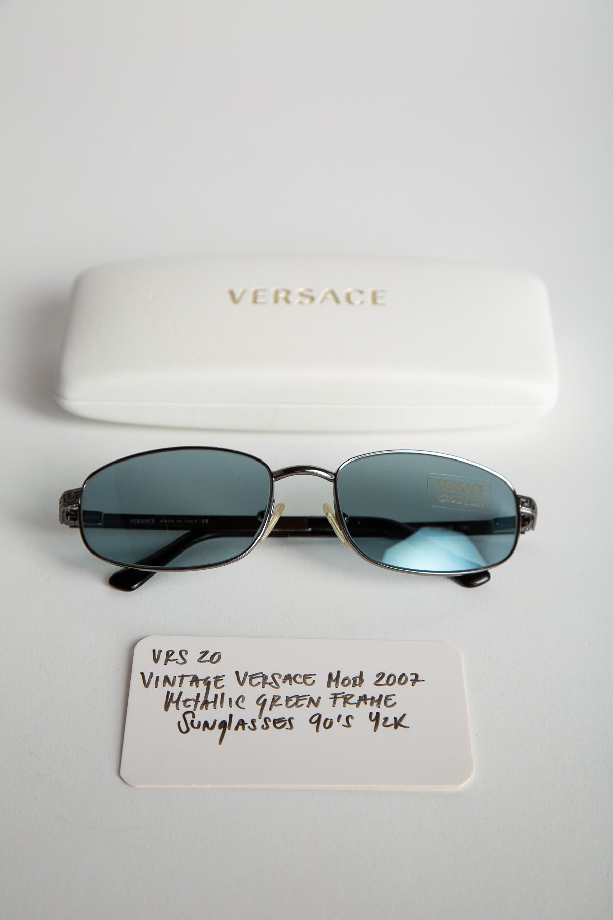 小物 y2k 90s 00s VERSACE sunglasses archive Versace Y2K Vintage Wrap Around Visor Shield Sunglasses Model 2034