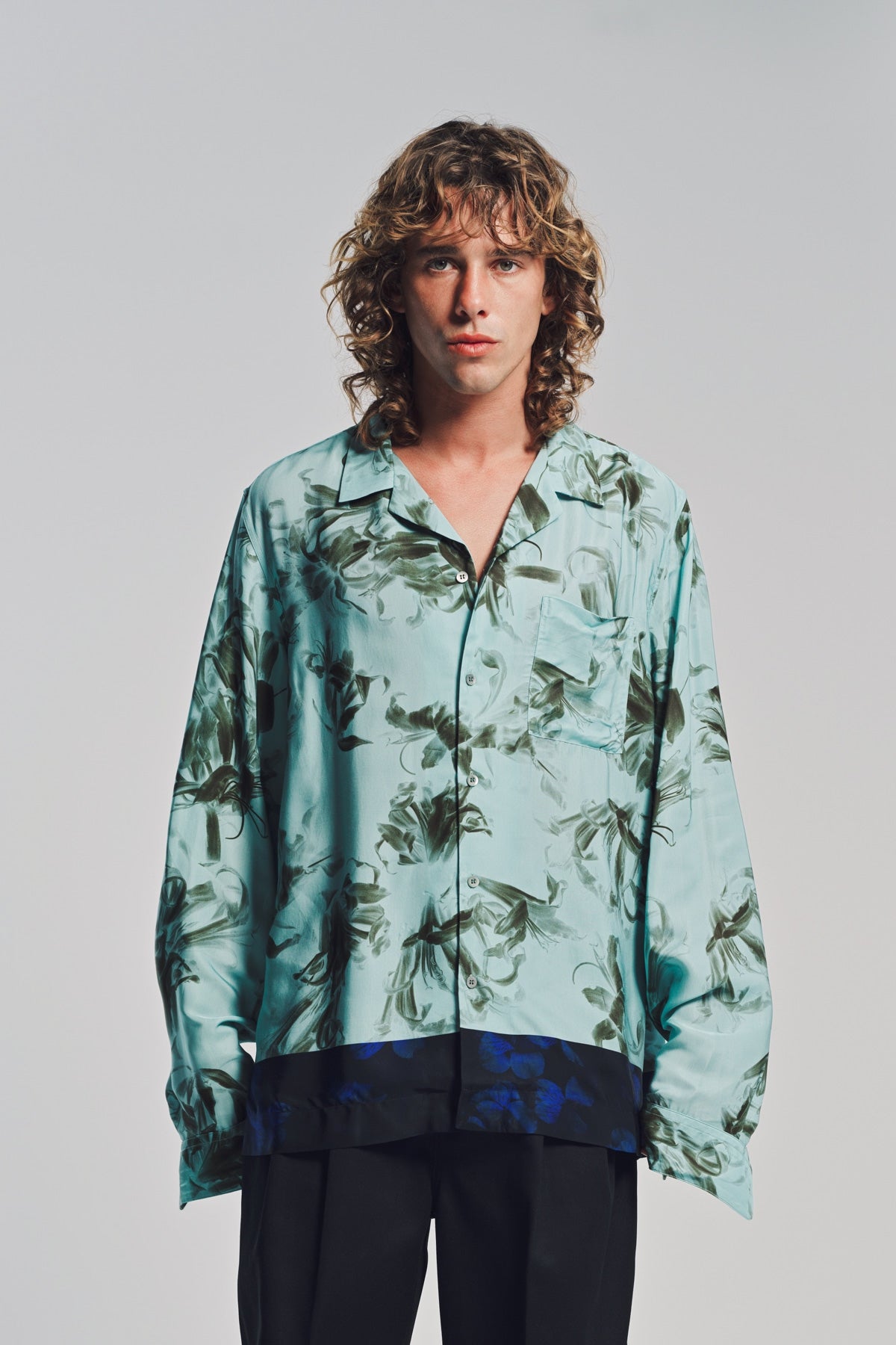 DRIES VAN NOTEN | FLOWER BORDER LONG SLEEVE SHIRT