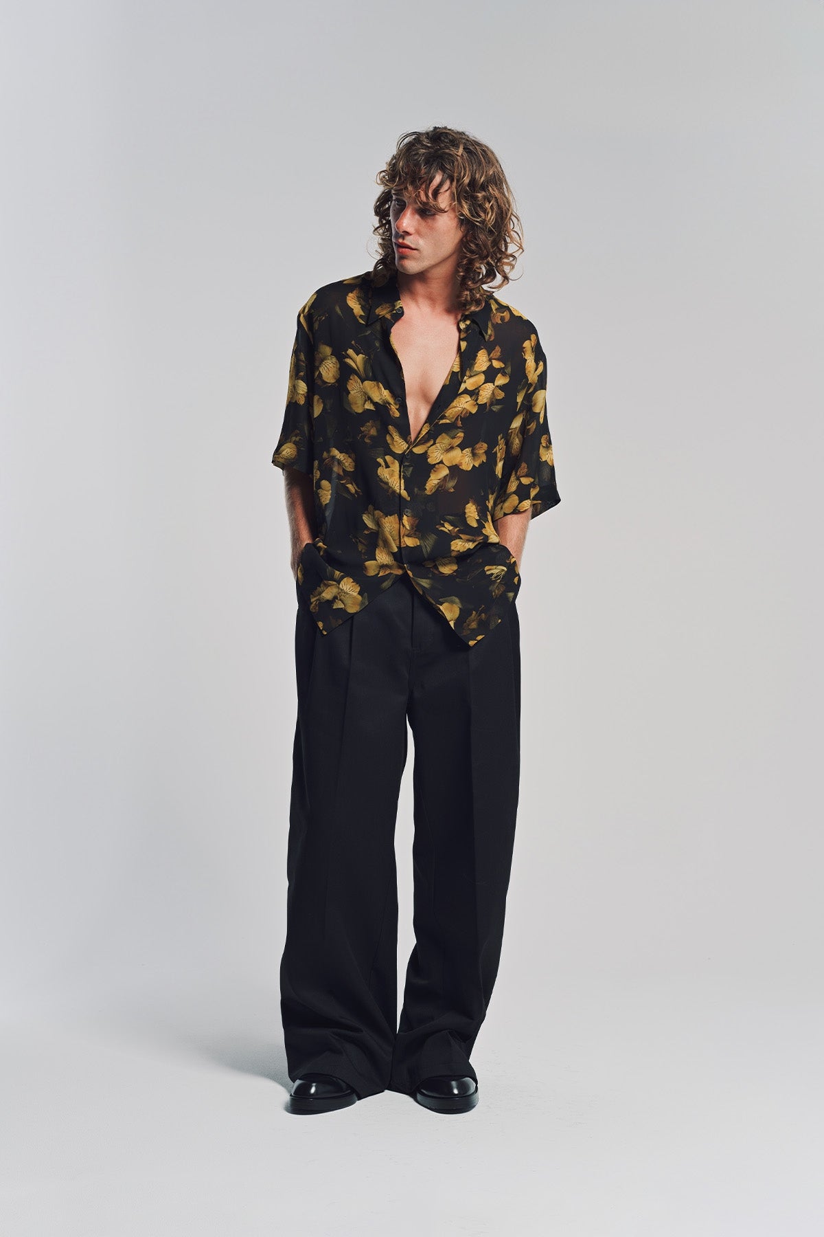 DRIES VAN NOTEN | TIGER LILY SHORT SLEEVE SHIRT