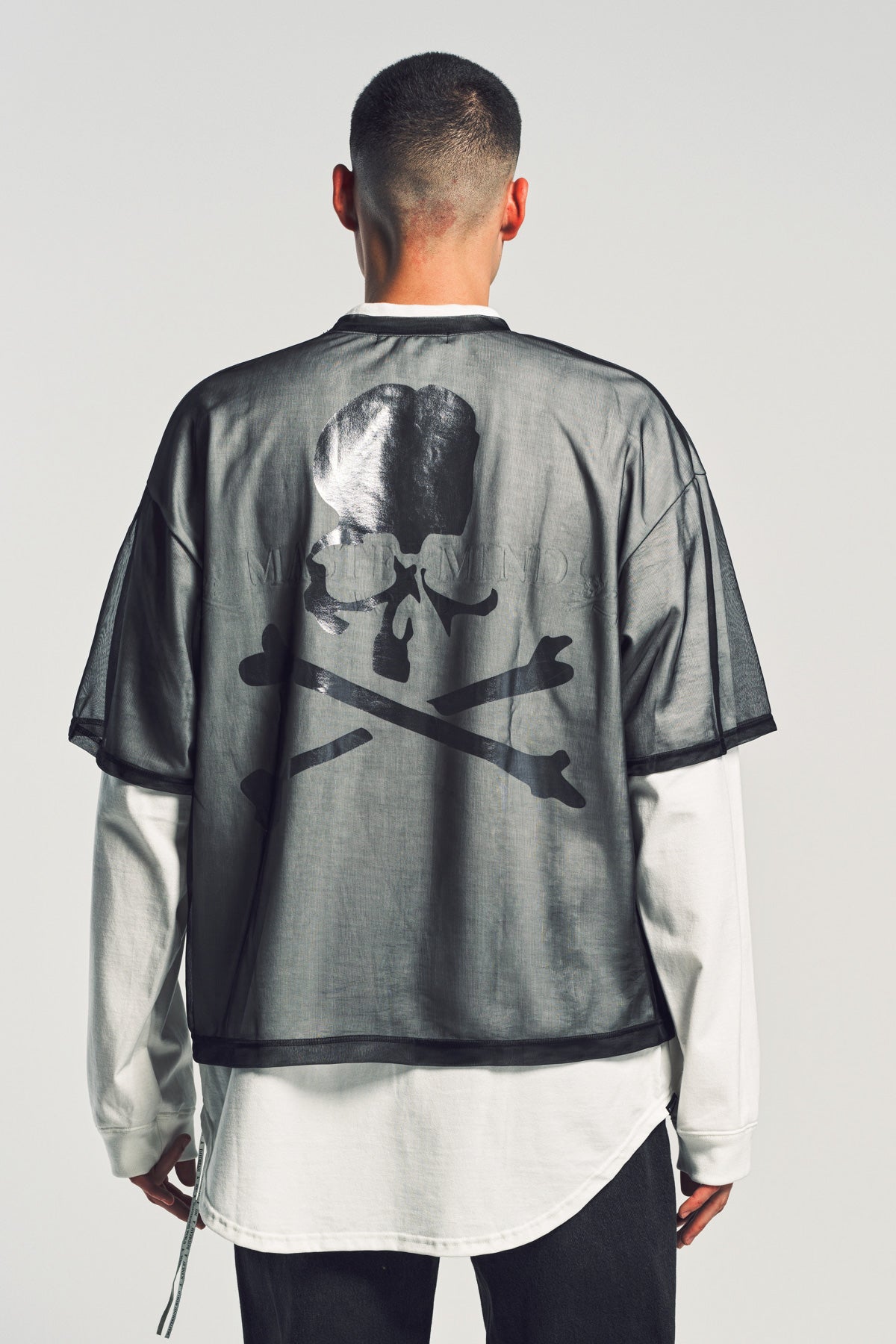 MASTERMIND | SHEER LAYERED LONG SLEEVE TEE