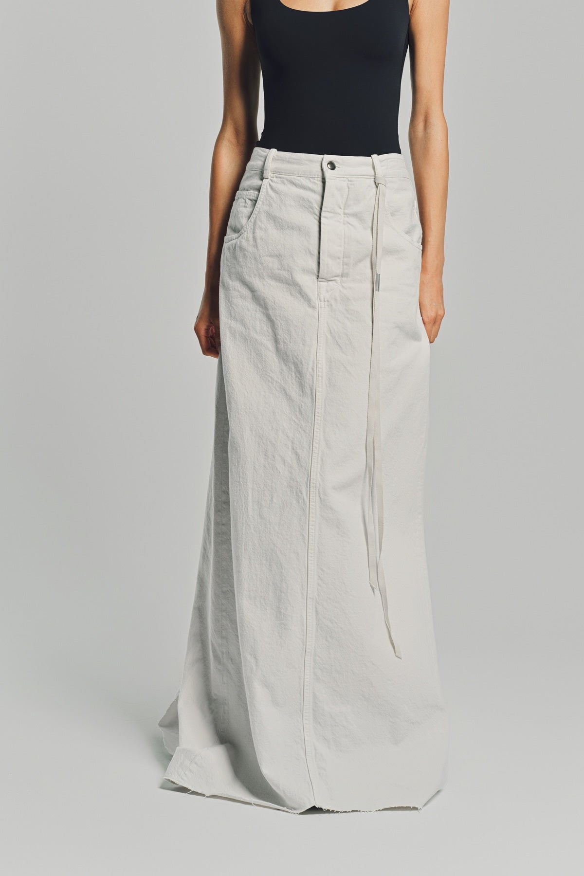 ANN DEMEULEMEESTER スカート　38 ANN DEMEULEMEESTER | GOELE FIVE POCKETS COMFORT SKIRT