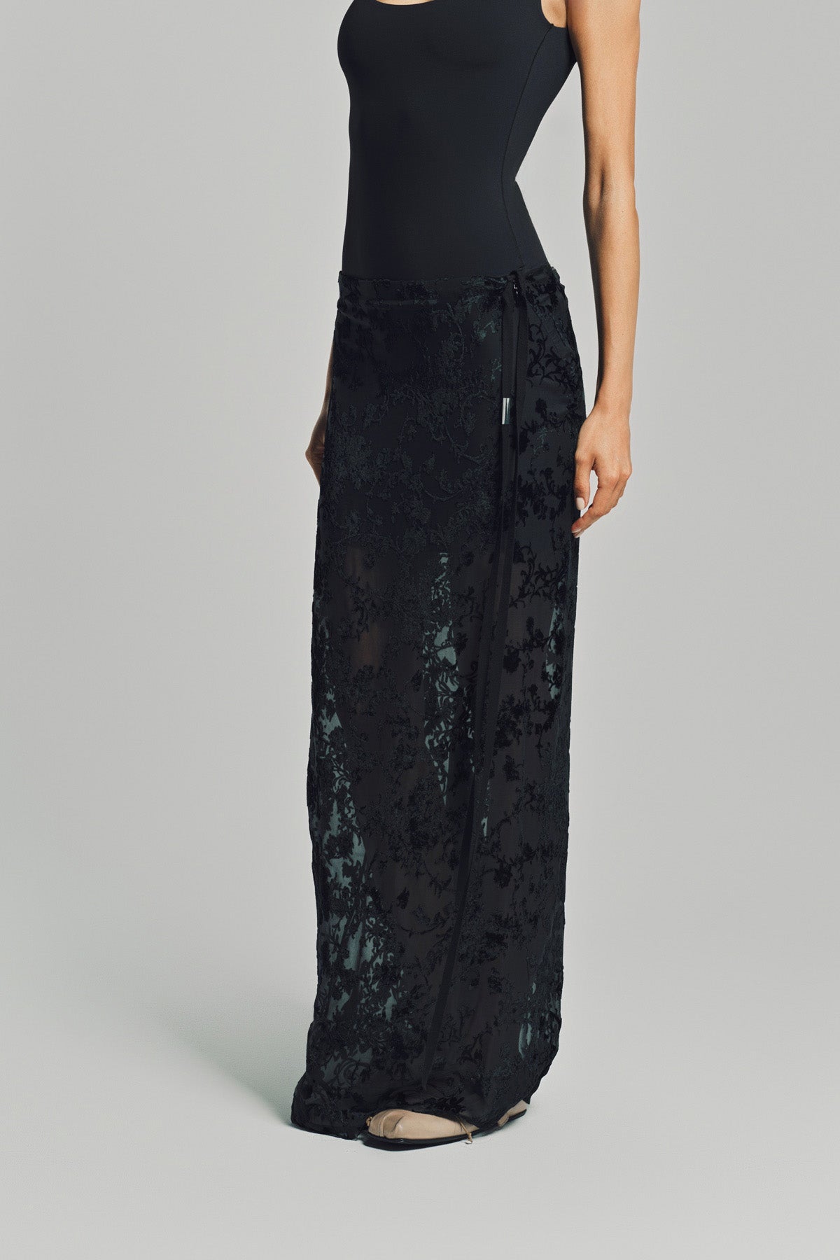 ANN DEMEULEMEESTER | EVELINE LONG BIAS SKIRT