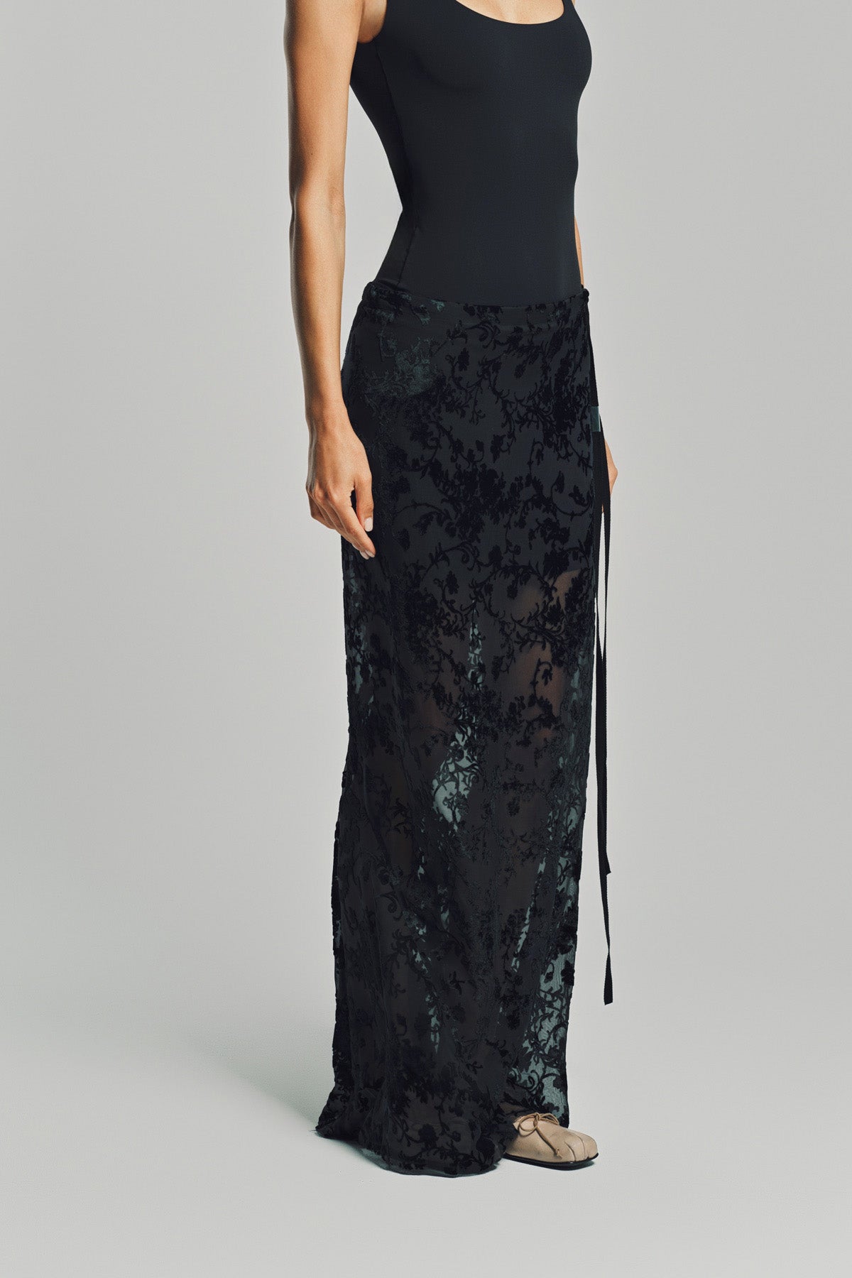 ANN DEMEULEMEESTER | EVELINE LONG BIAS SKIRT