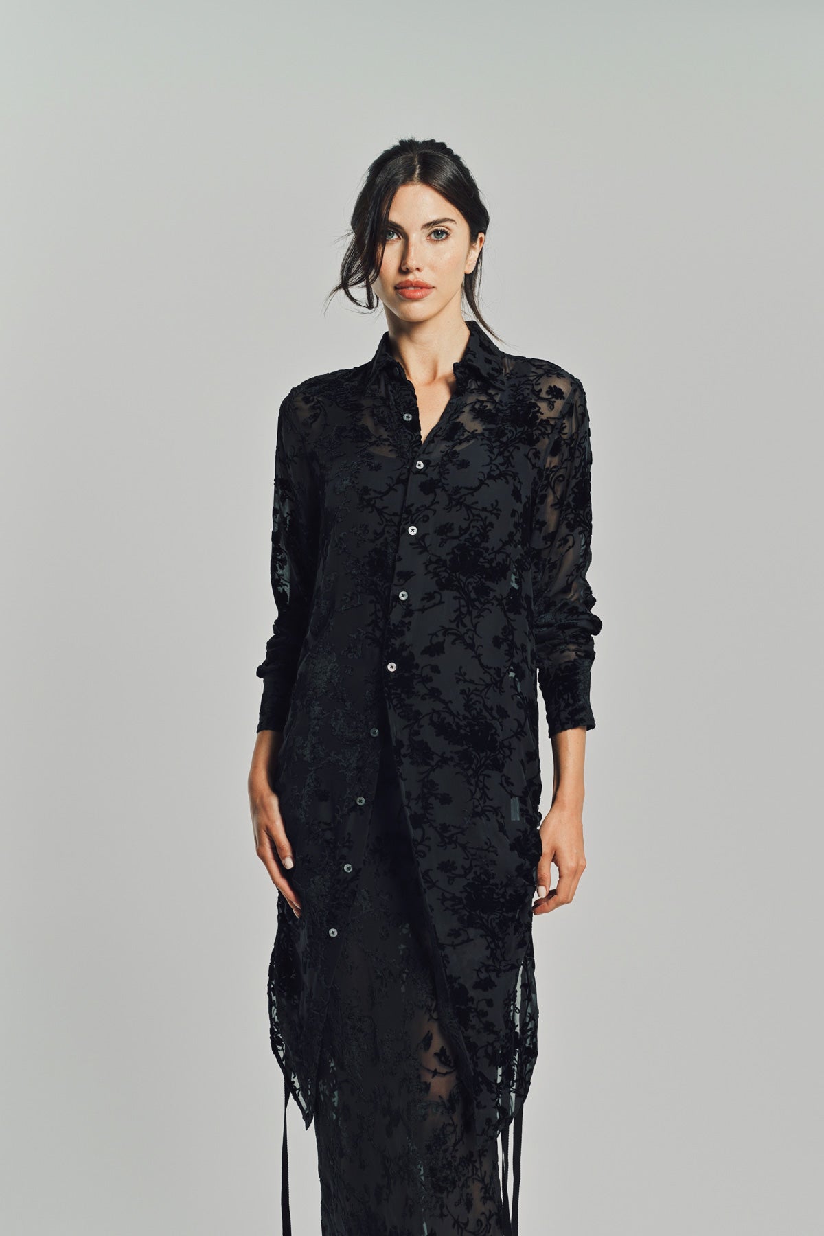 ANN DEMEULEMEESTER | RADA HIGH COMFORT DÈVORÈ SHIRT